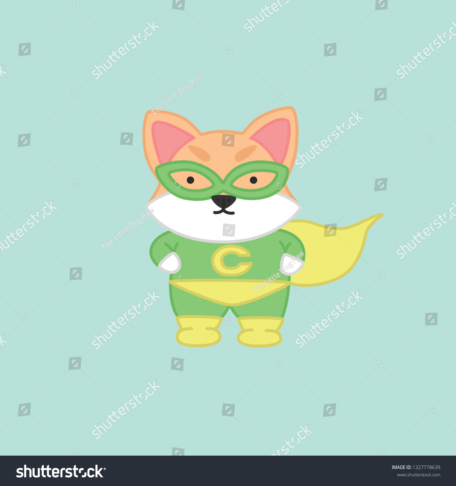 Cute Pembroke Welsh Corgi Illustration Various Stock Vector