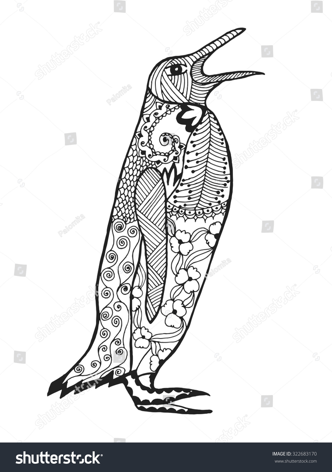 Image result for adult coloring penguins