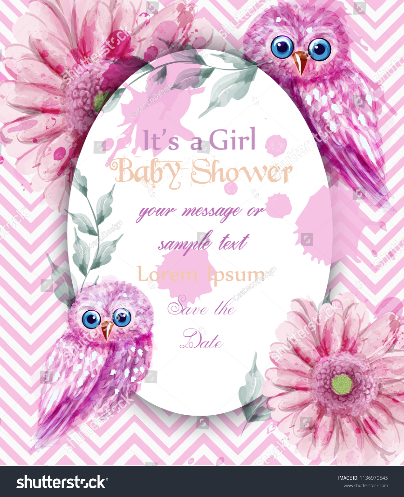 owl themed baby shower invitations