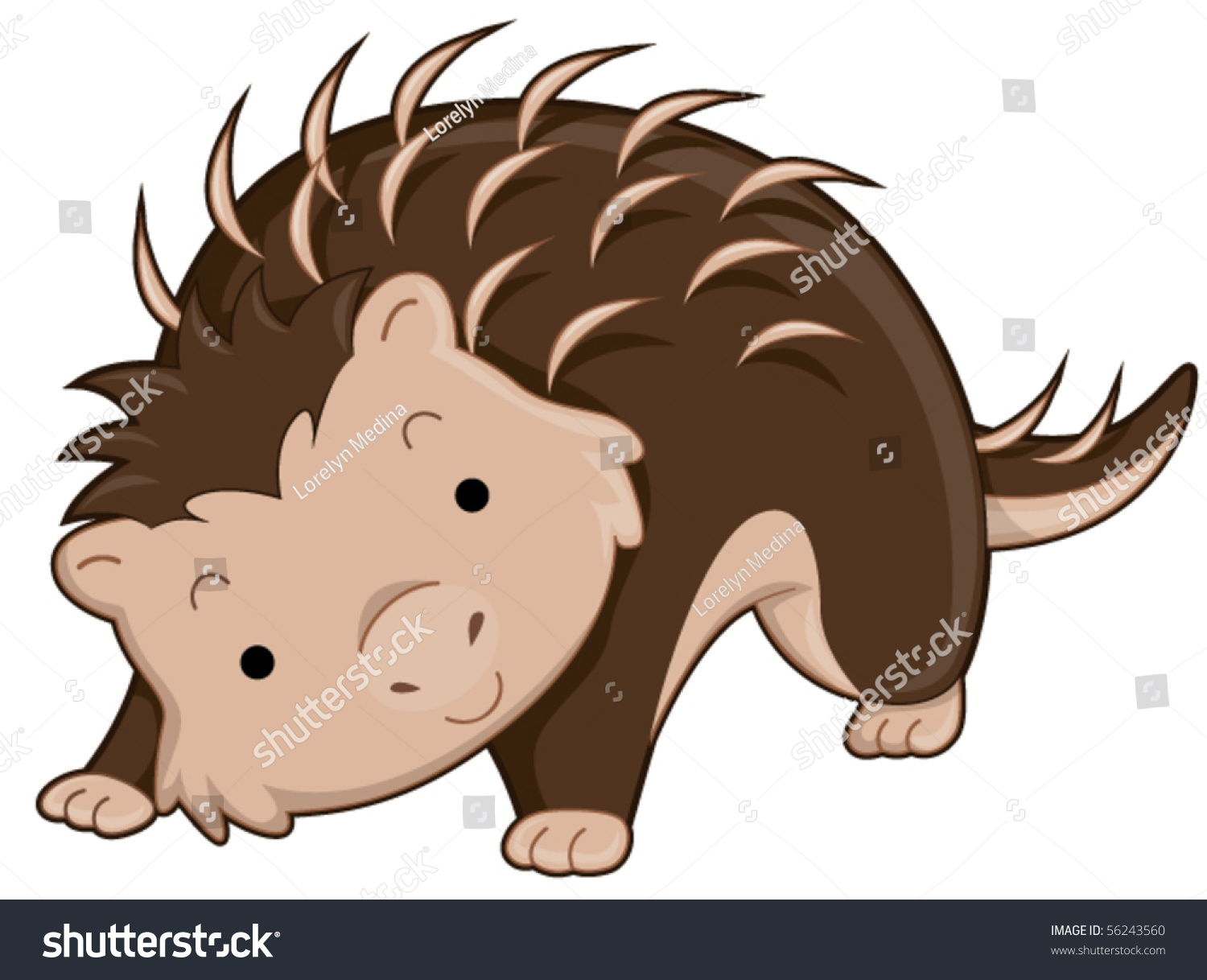 Cute Porcupine Vector Stock Vector Royalty Free 56243560 Shutterstock 