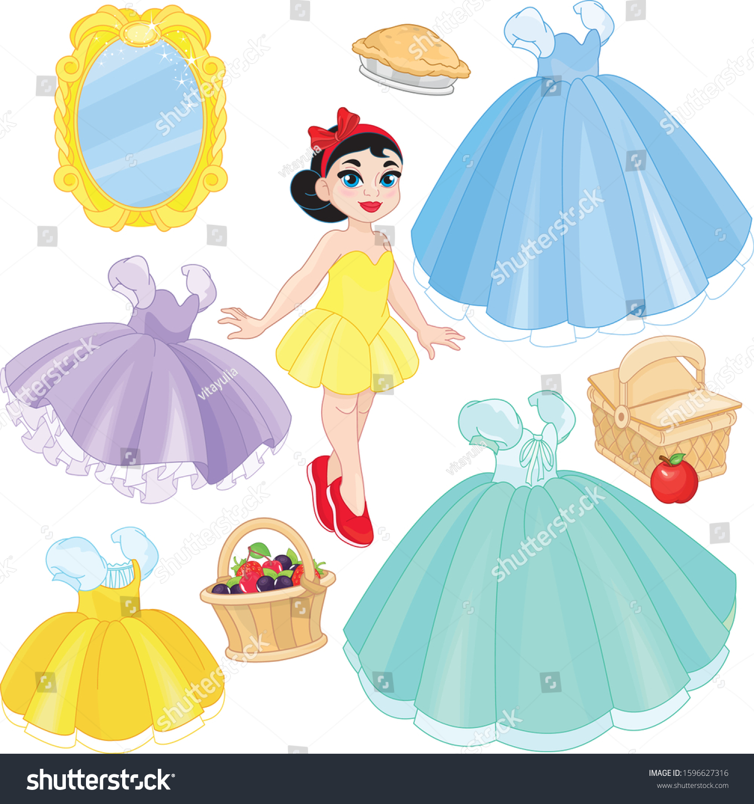 snow white paper doll