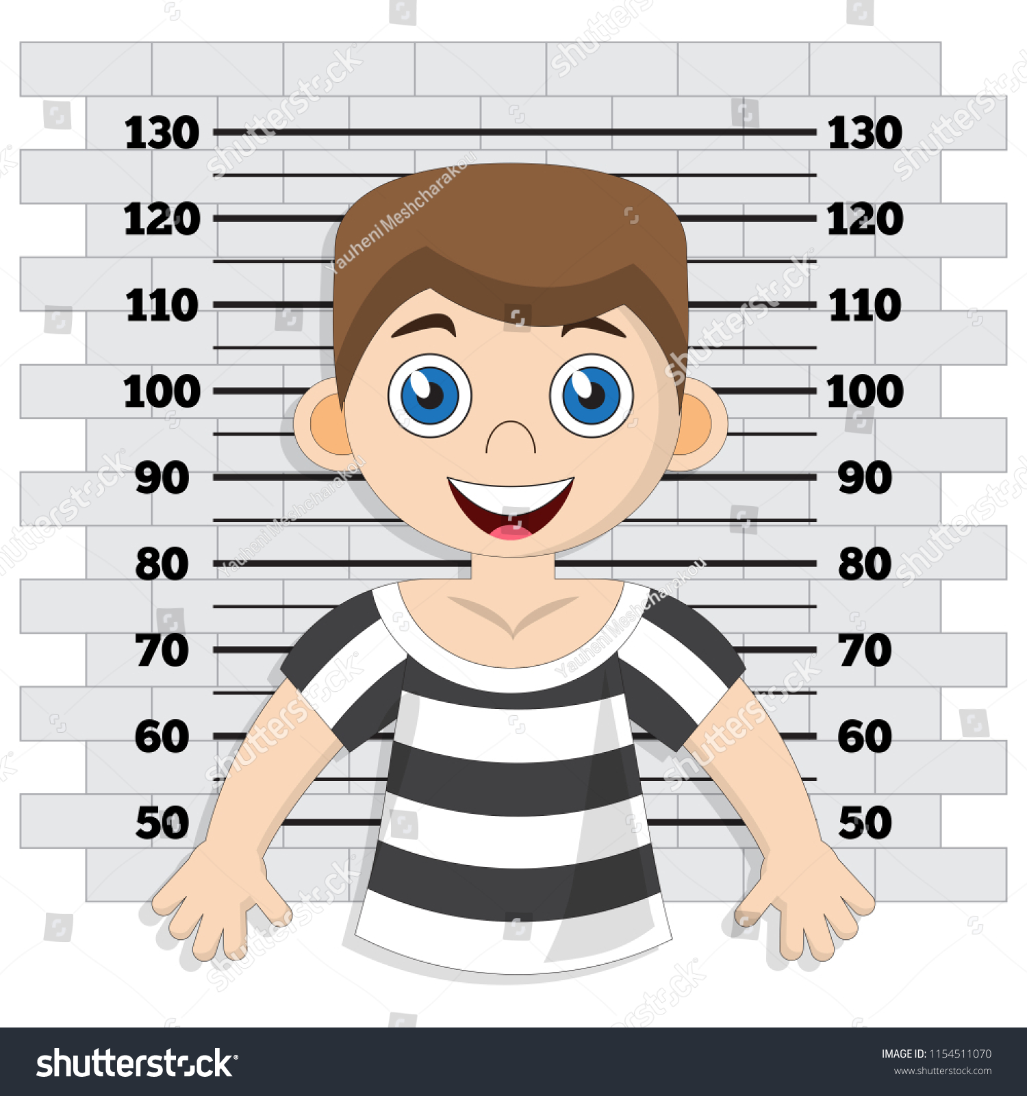 Cute Prisoner Vector Illustration Isolated On Stock Vector (Royalty ...