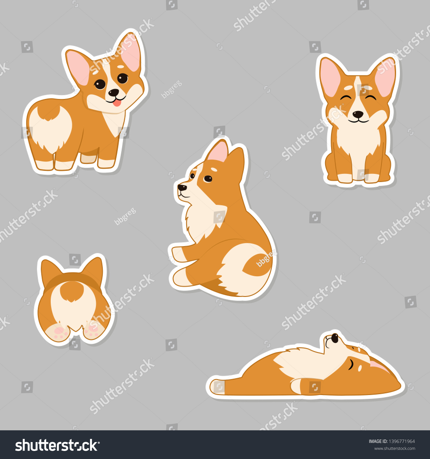 3,717 Corgi sticker Images, Stock Photos & Vectors | Shutterstock