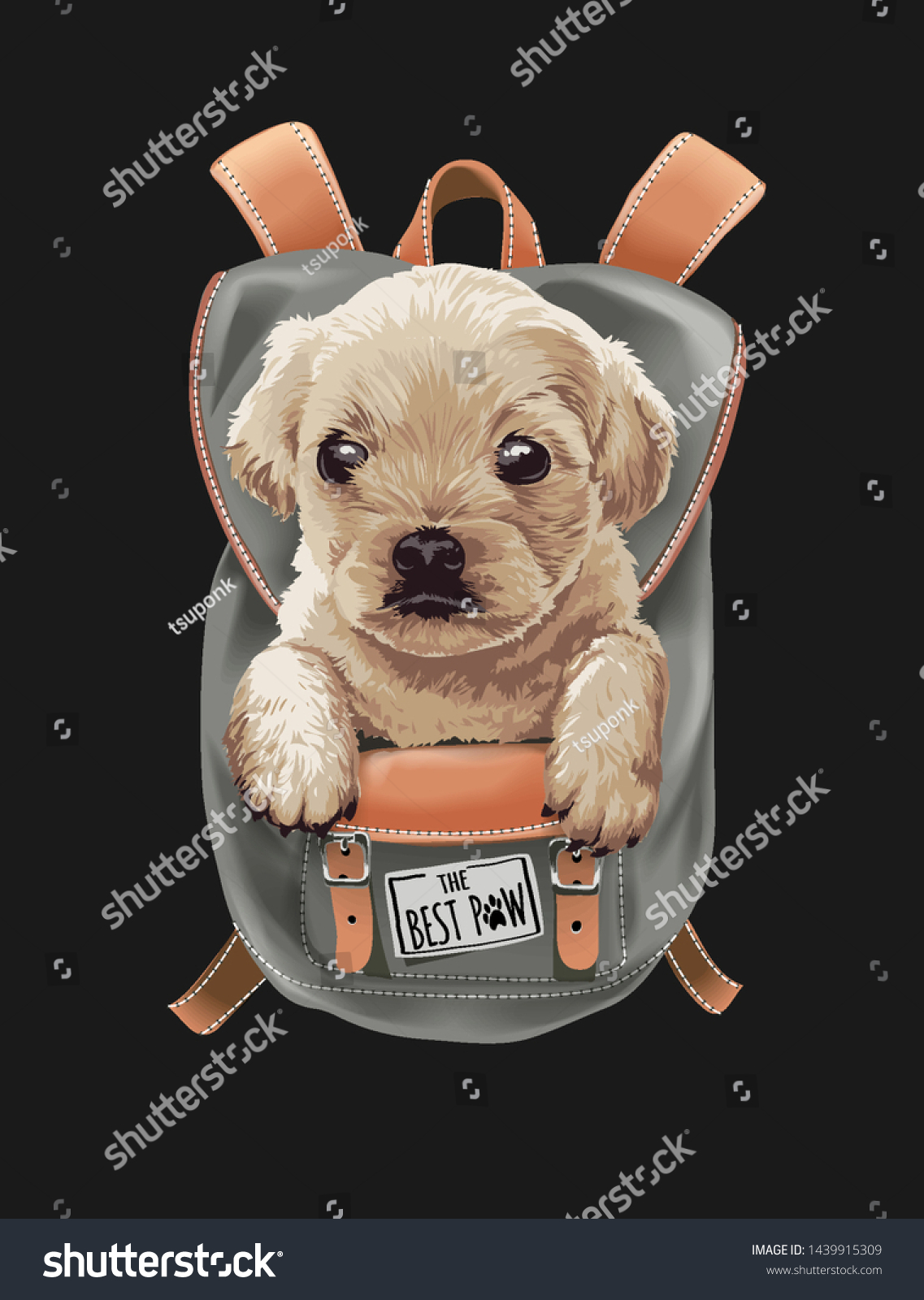 puppy in backpack