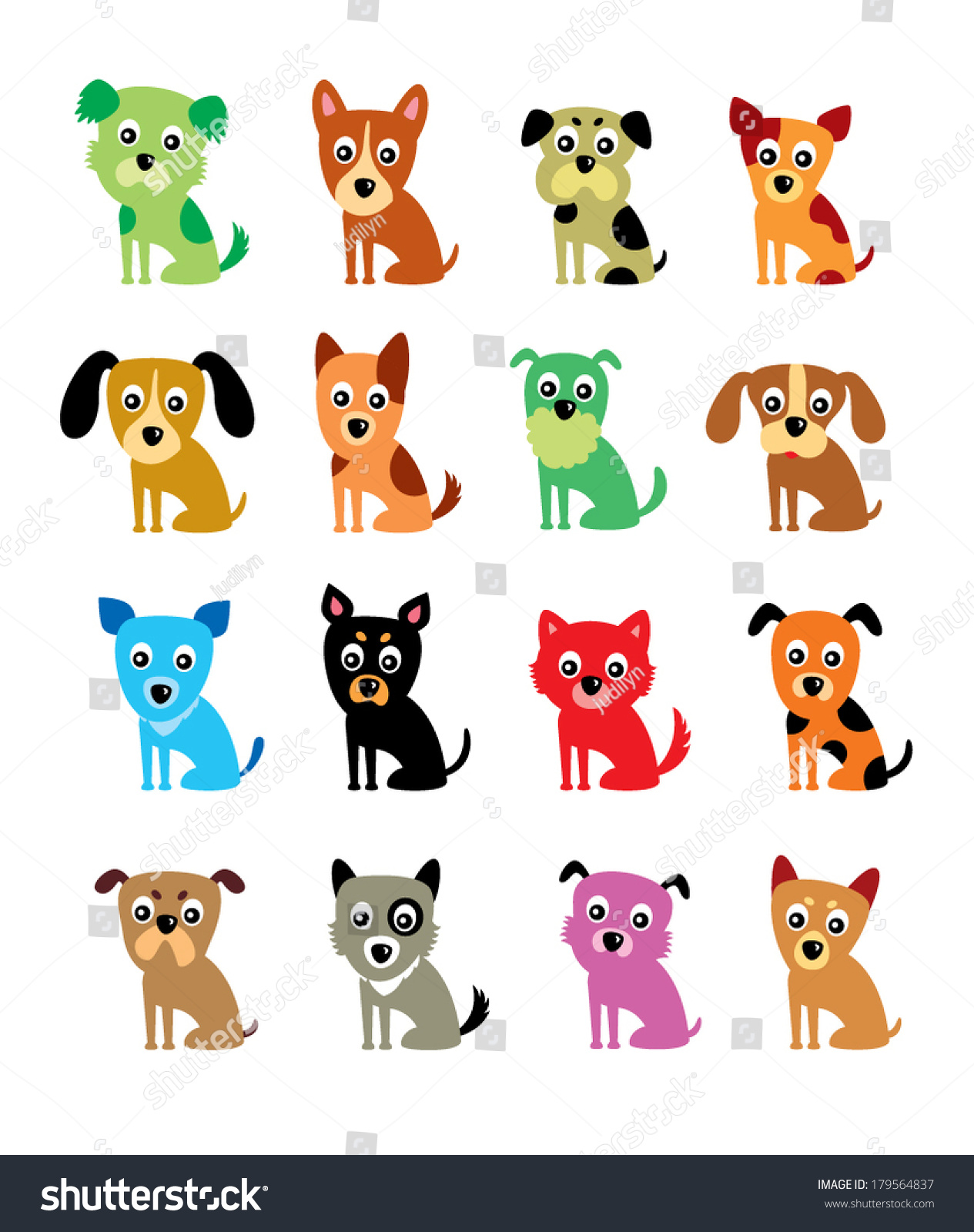 Cute Puppy Vector Stock Vector (Royalty Free) 179564837