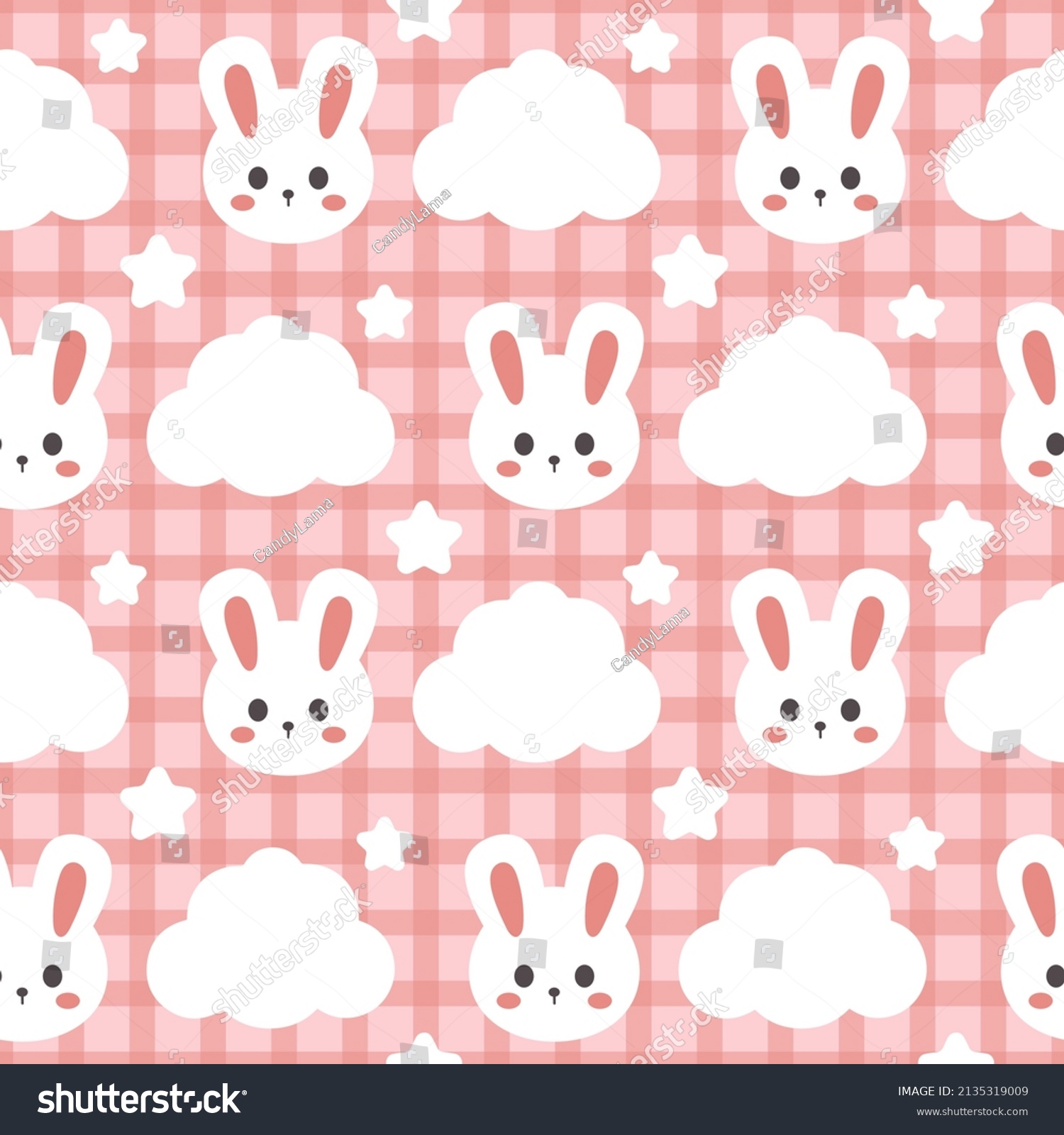 Cute Rabbit Kawaii White Bunny On Stock Vector (Royalty Free ...