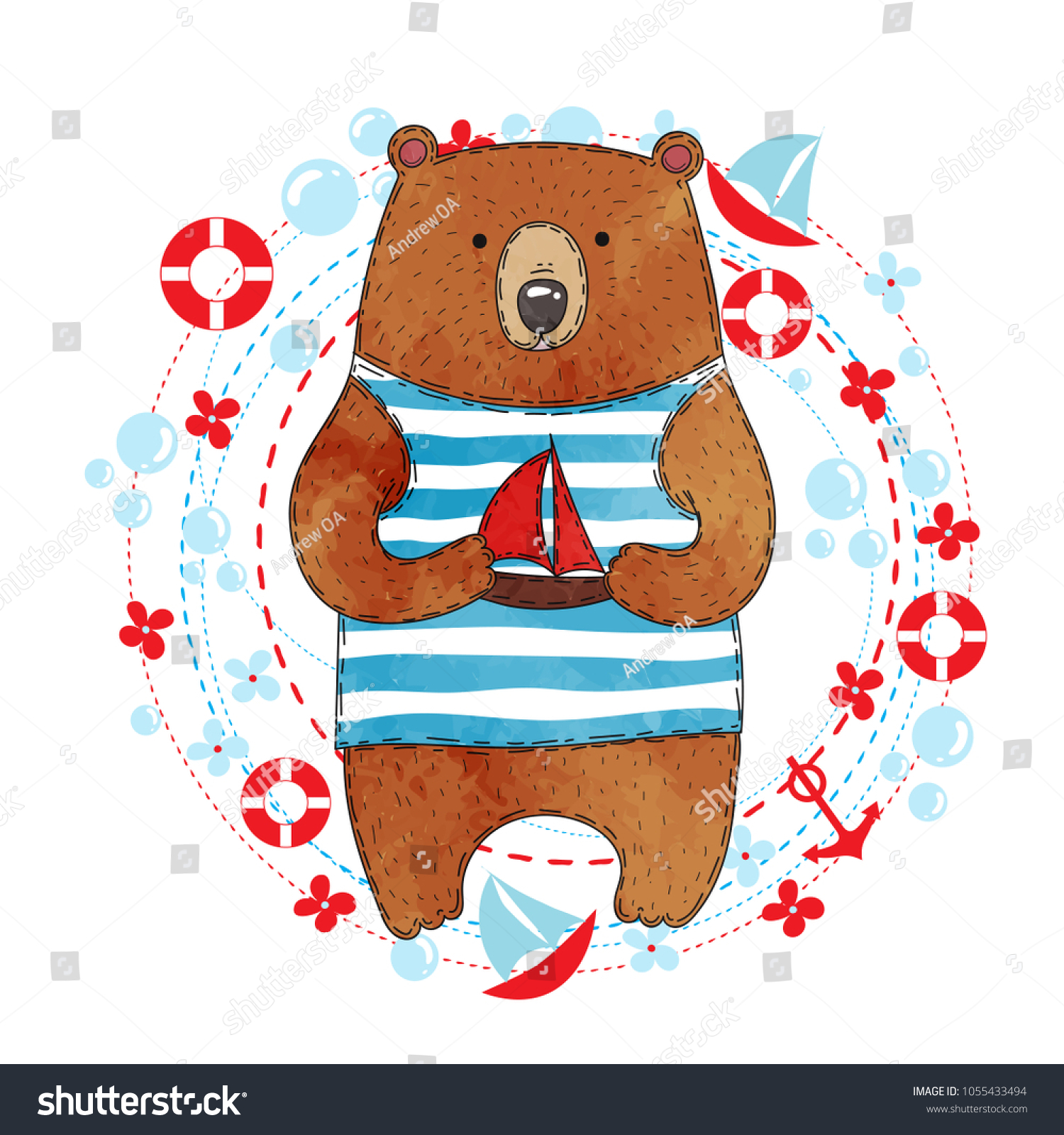 teddy bear in sailor suit