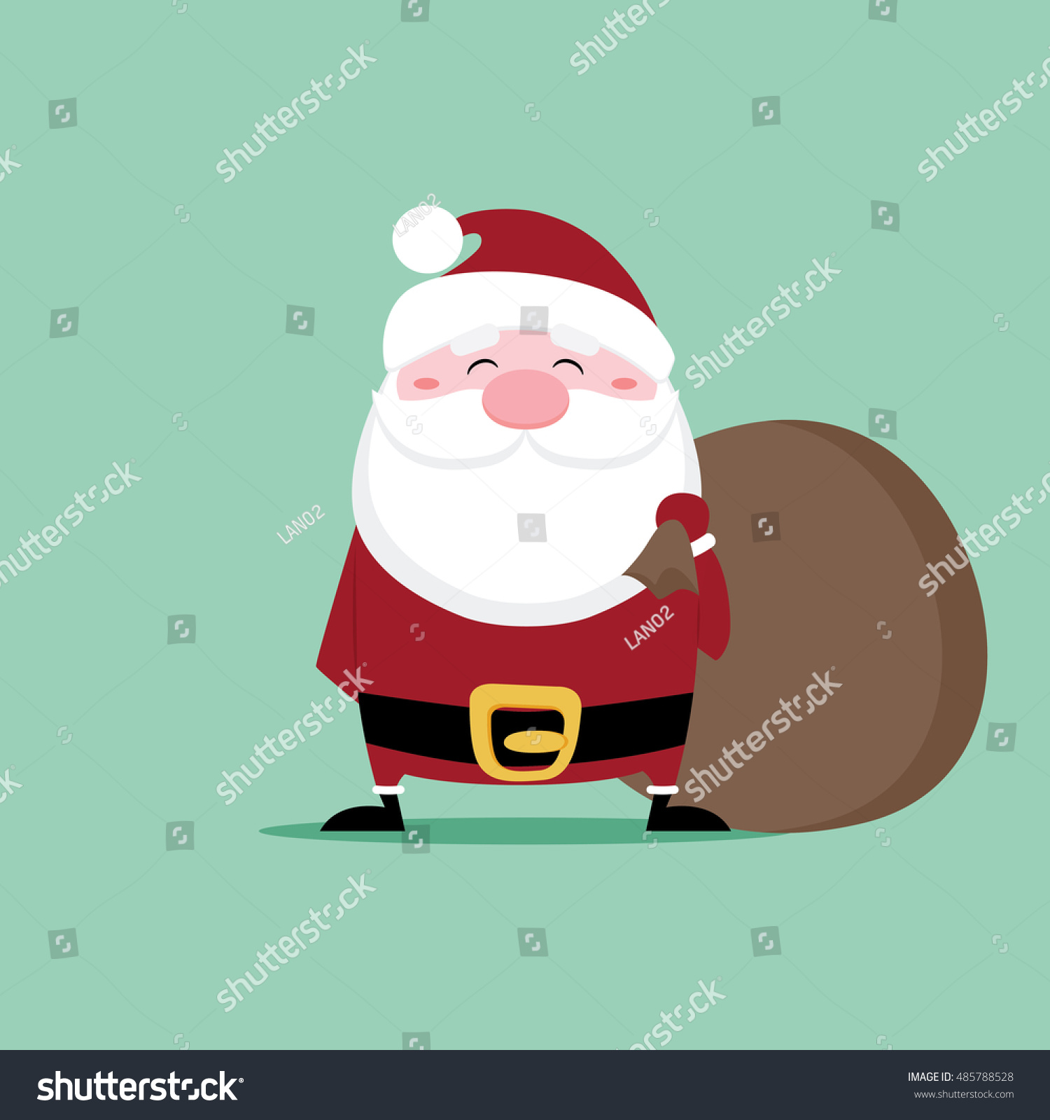 Cute Santa Claus Stock Vector Illustration 485788528 : Shutterstock