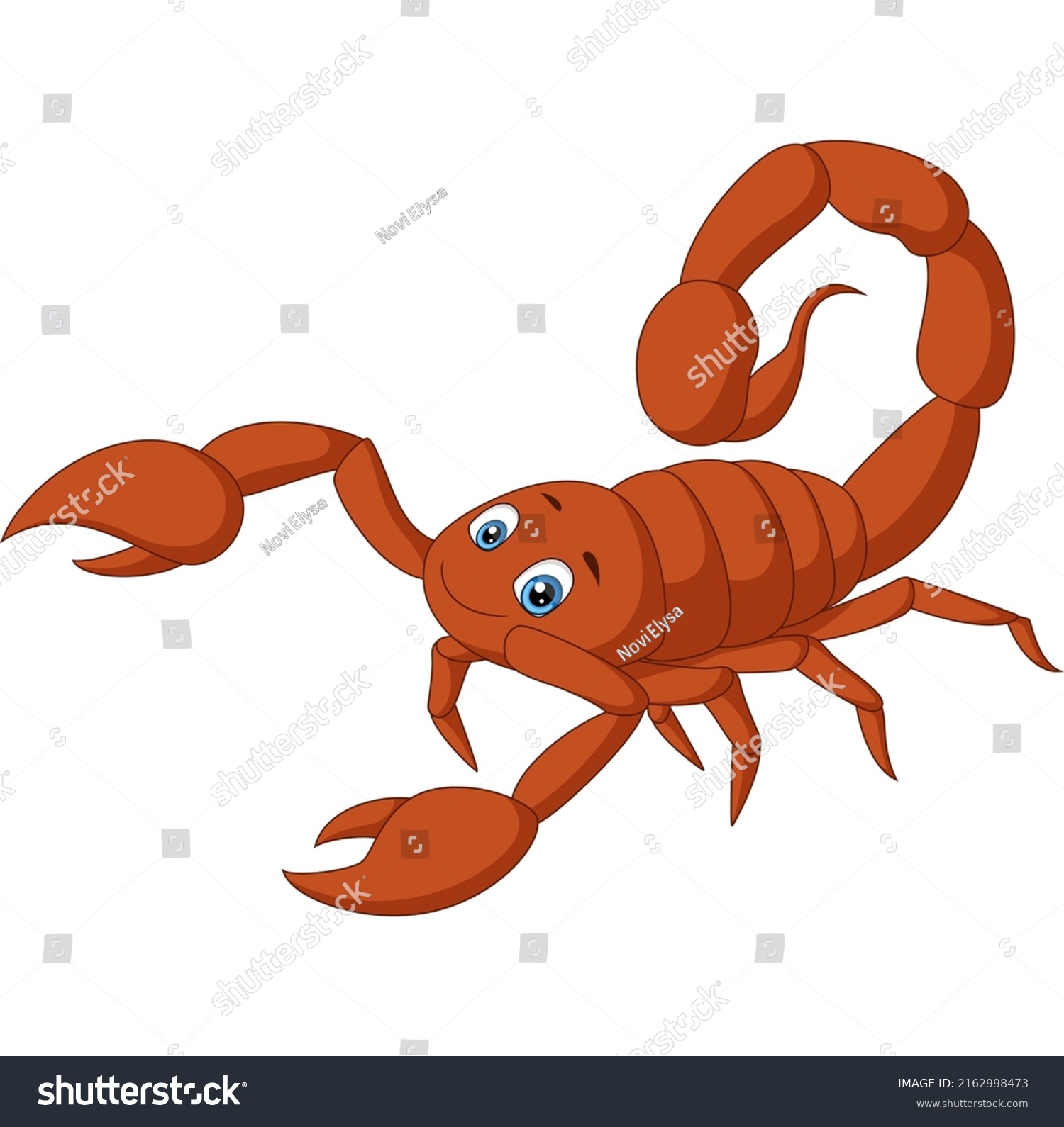 SVG of Cute scorpion cartoon on white background svg