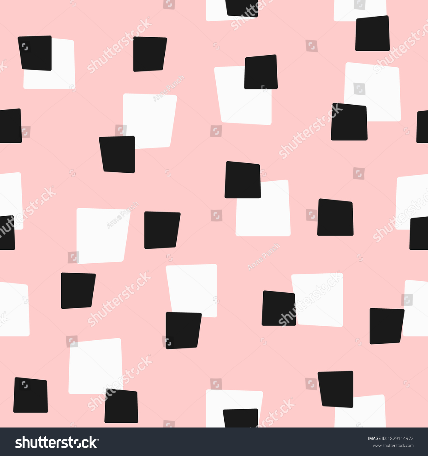 Cute Seamless Pattern Uneven Quadrilaterals Simple Stock Vector ...