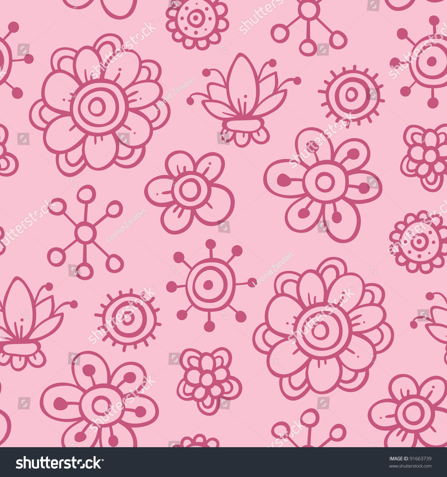 Cute Seamless Texture Stock Vector (Royalty Free) 91663739 | Shutterstock