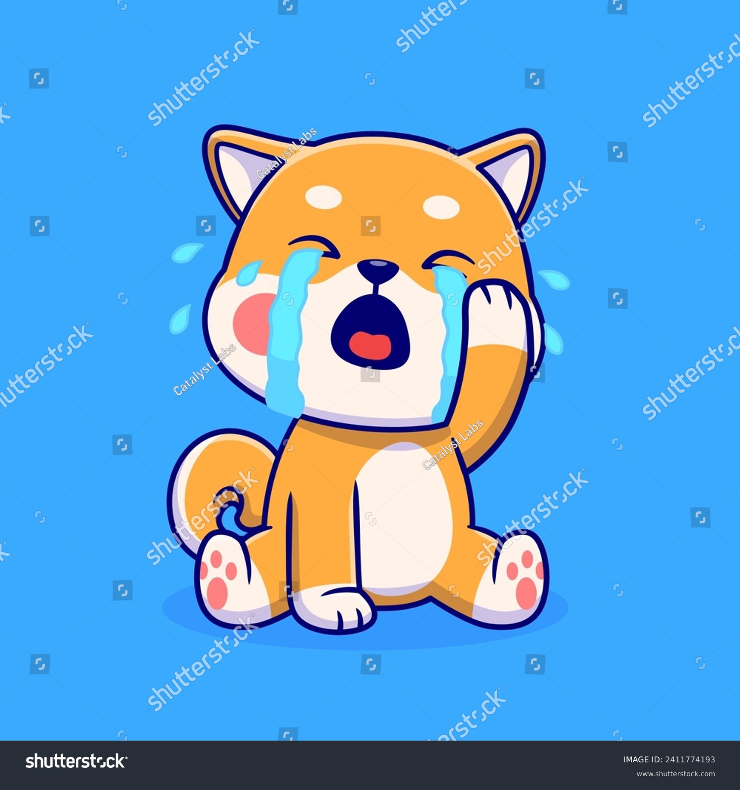 SVG of Cute Shiba Inu Dog Crying Cartoon Vector Icon Illustration.
Animal Nature Icon Concept Isolated Premium Vector. Flat
Cartoon Style svg