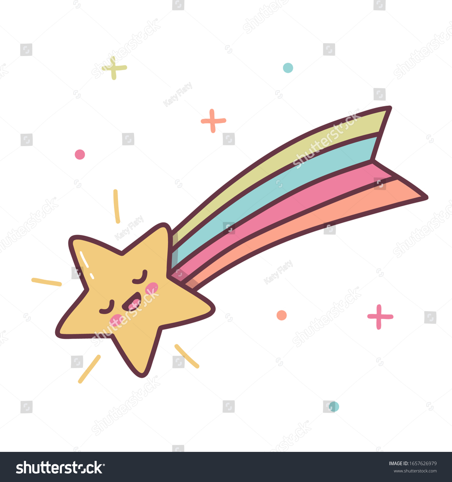 2,016 Cute shooting star icon Stock Illustrations, Images & Vectors ...