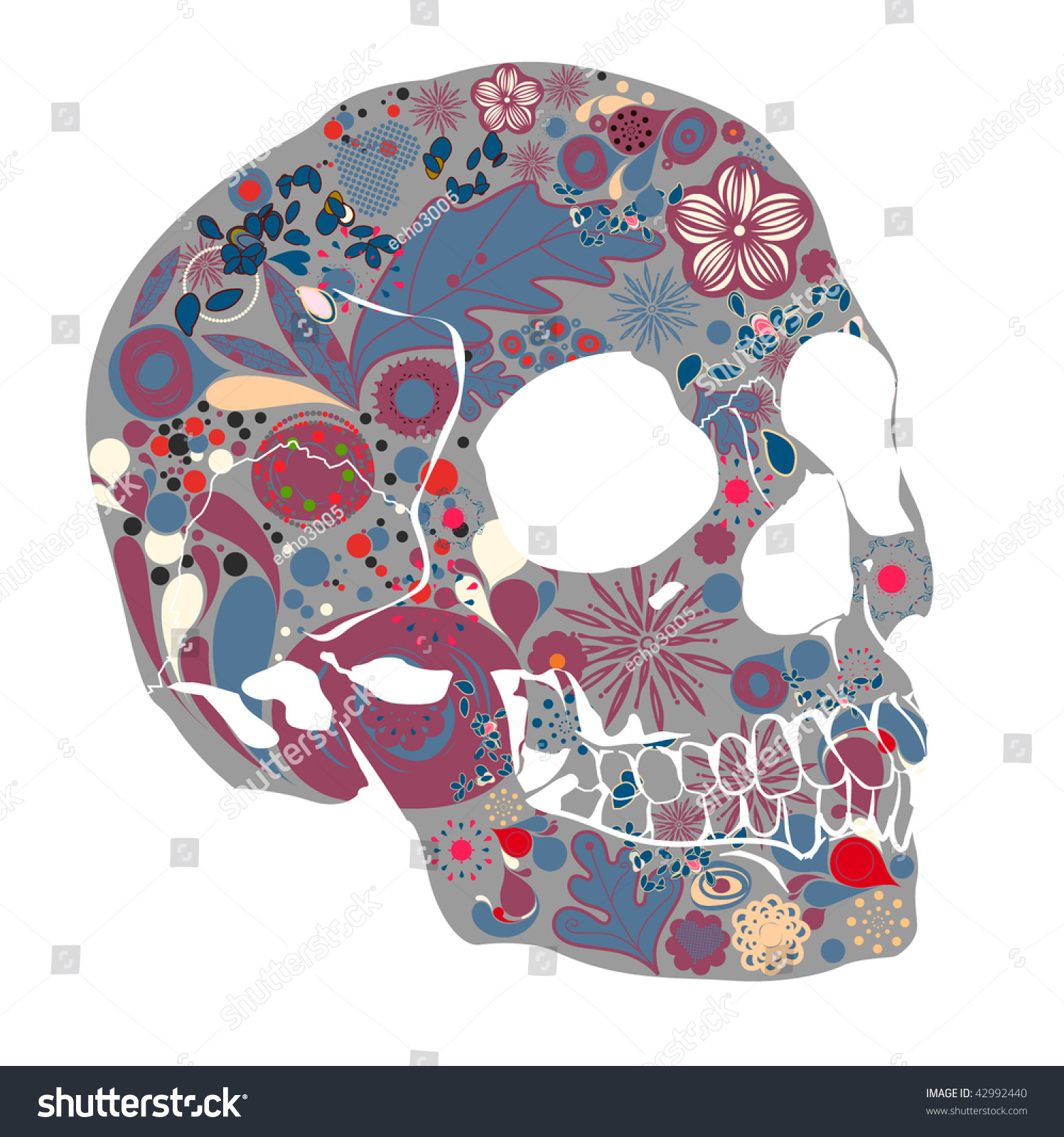 Cute Skeleton Stock Vector Illustration 42992440 : Shutterstock