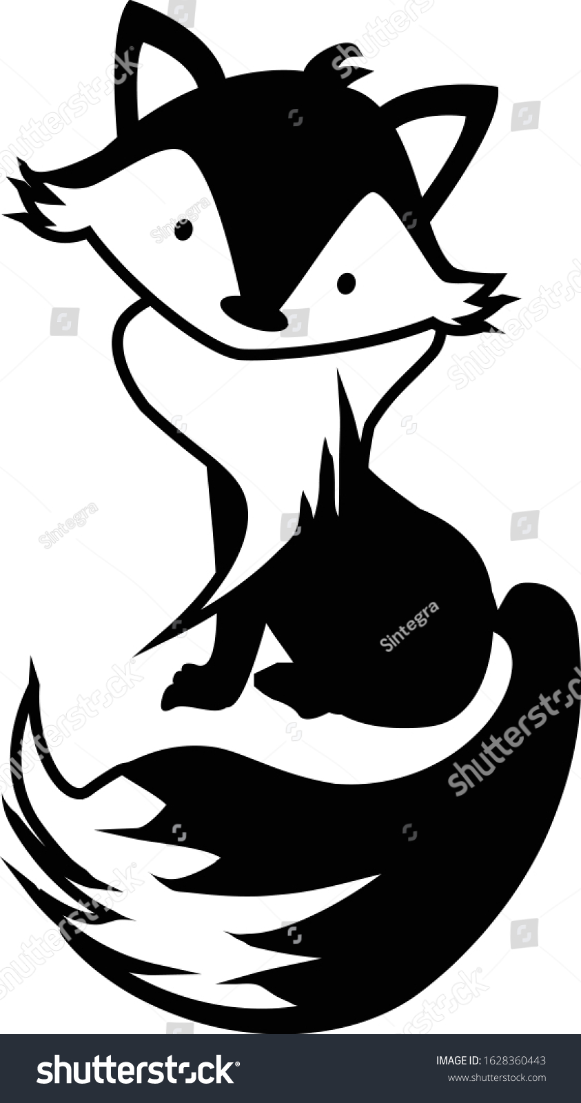 SVG of Cute, sweet and adorable fox perfect for card invitations, calendars, wall art, clothes, birthdays, nursery, baby shower, children, party, clothes, printing, crafts, cutting machine and so one svg