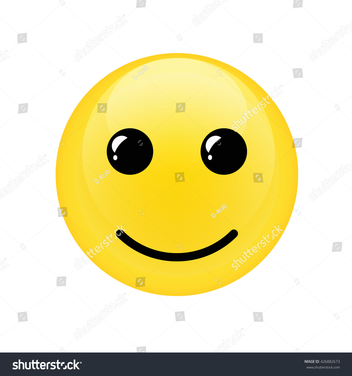 Cute Symbol And Icon Of Yellow Smile Face, Vector Illustration ...