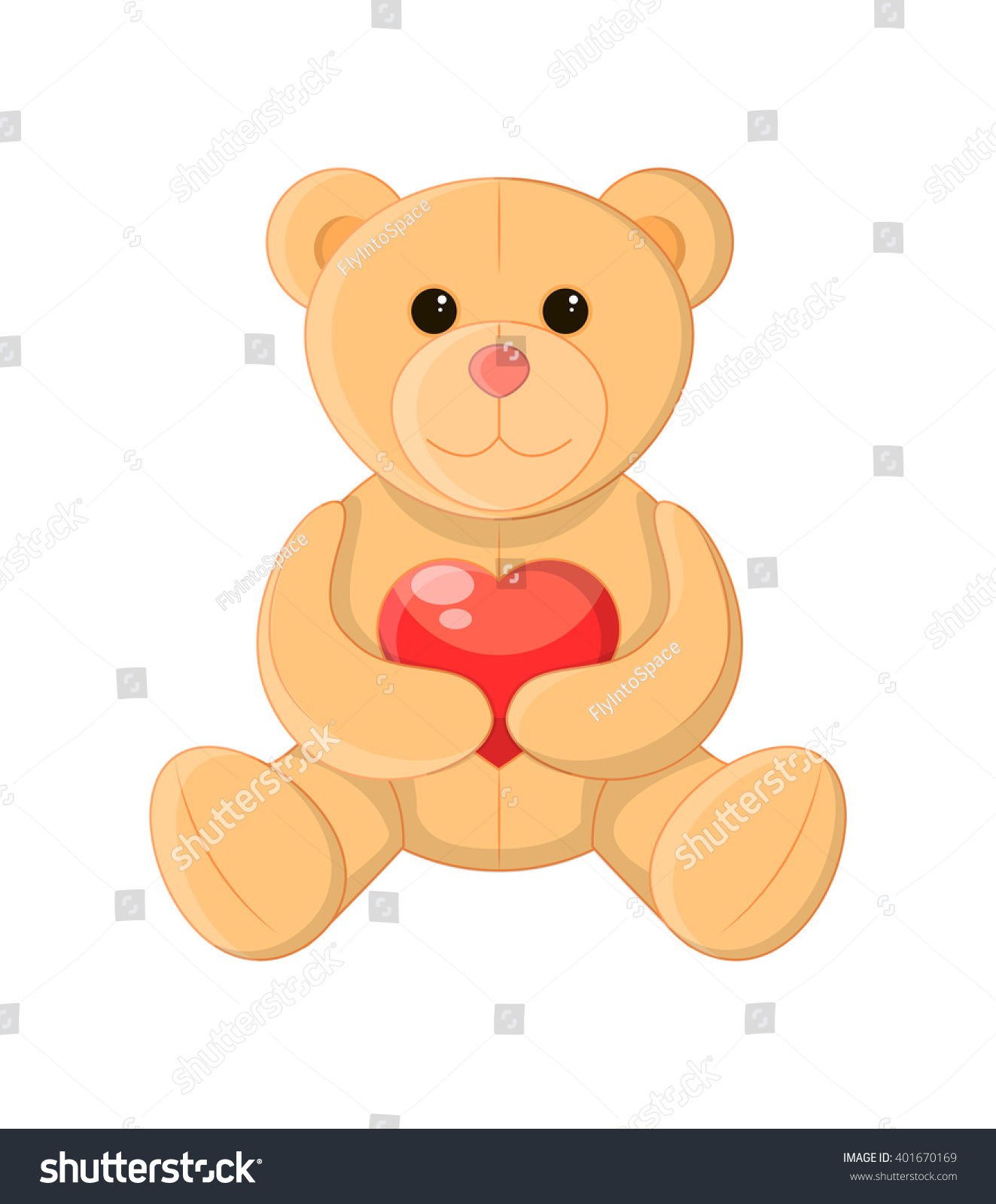 cute teddy bear holding a heart