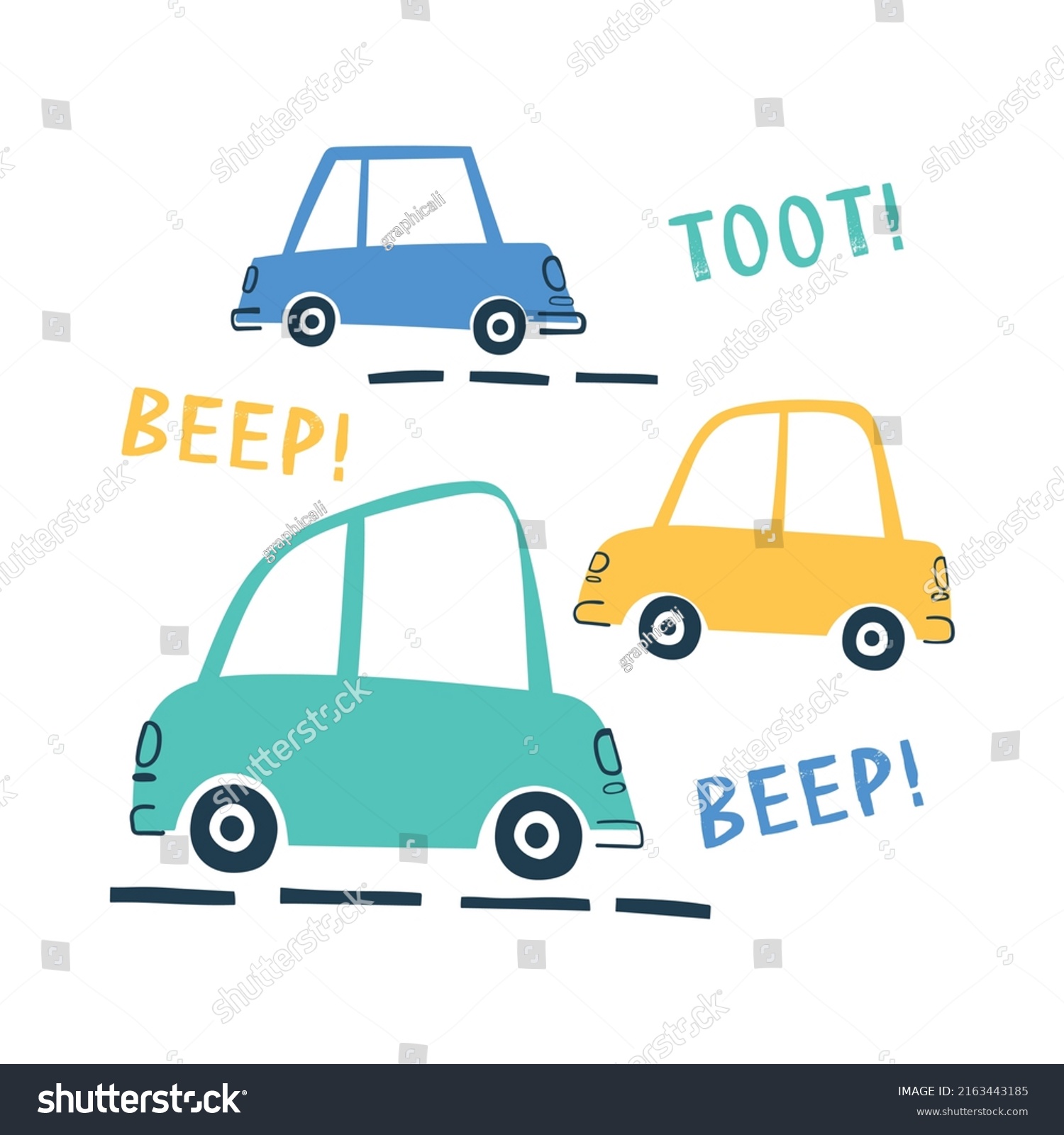 Cute Toy Cars Vector Illustration Stock Vector (Royalty Free ...