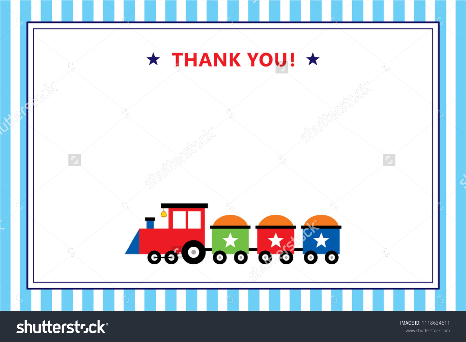 カワイトな電車の漫画の誕生日ありがとうカードベクター画像 列車のグラフィックイラストを持つバースデーカード のベクター画像素材 ロイヤリティフリー