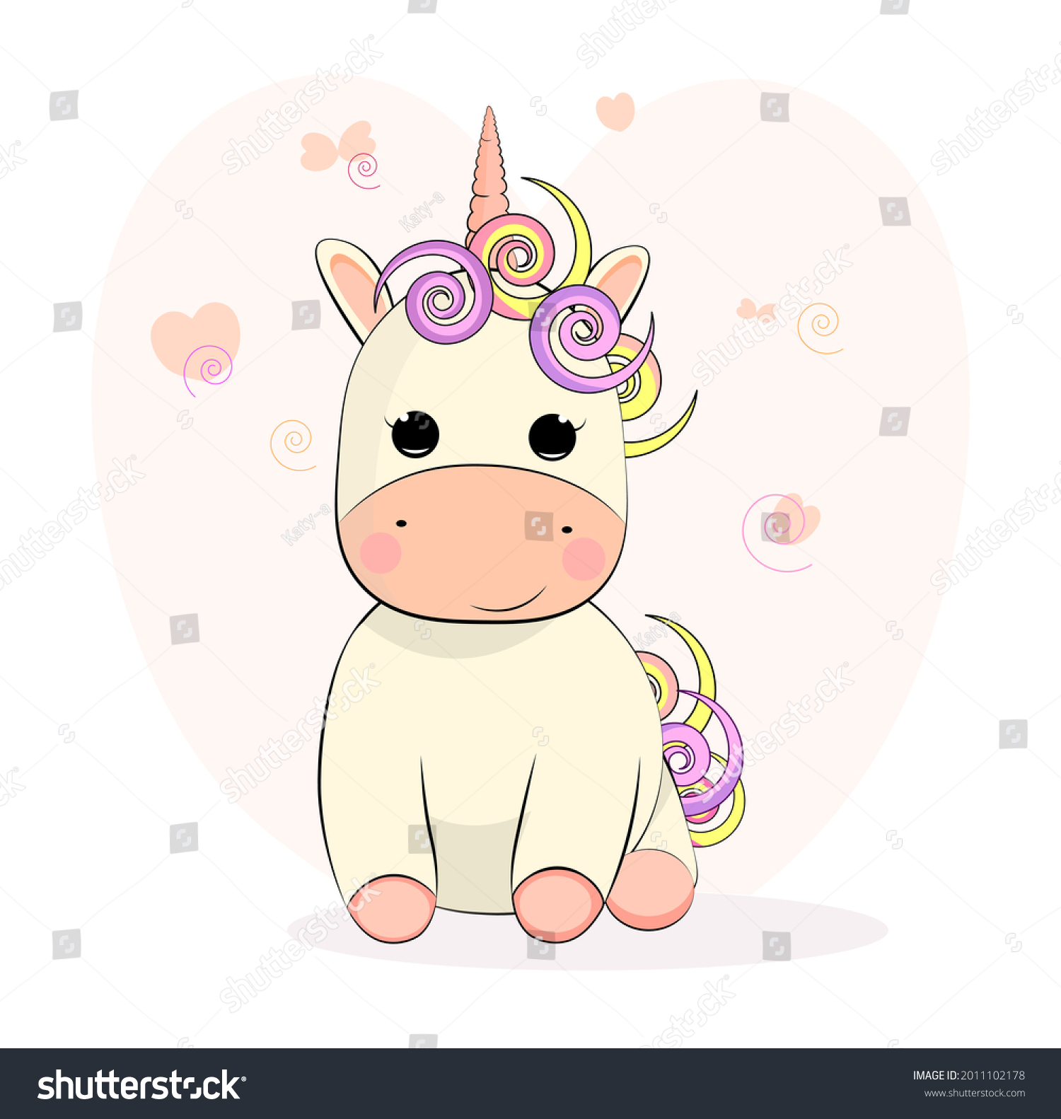 Cute Unicorn Magic Character Unicorn Colorful Stock Vector (Royalty ...