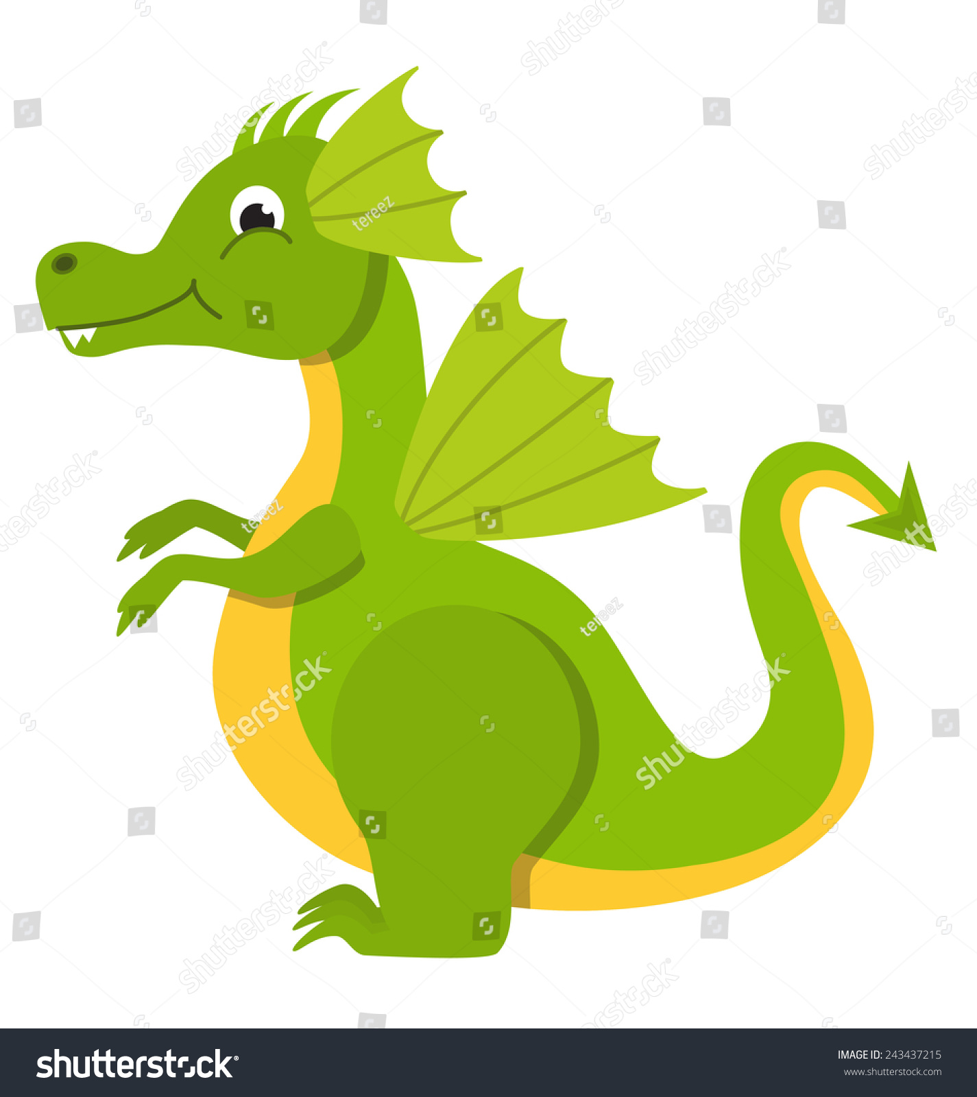 Cute Vector Dragon - 243437215 : Shutterstock