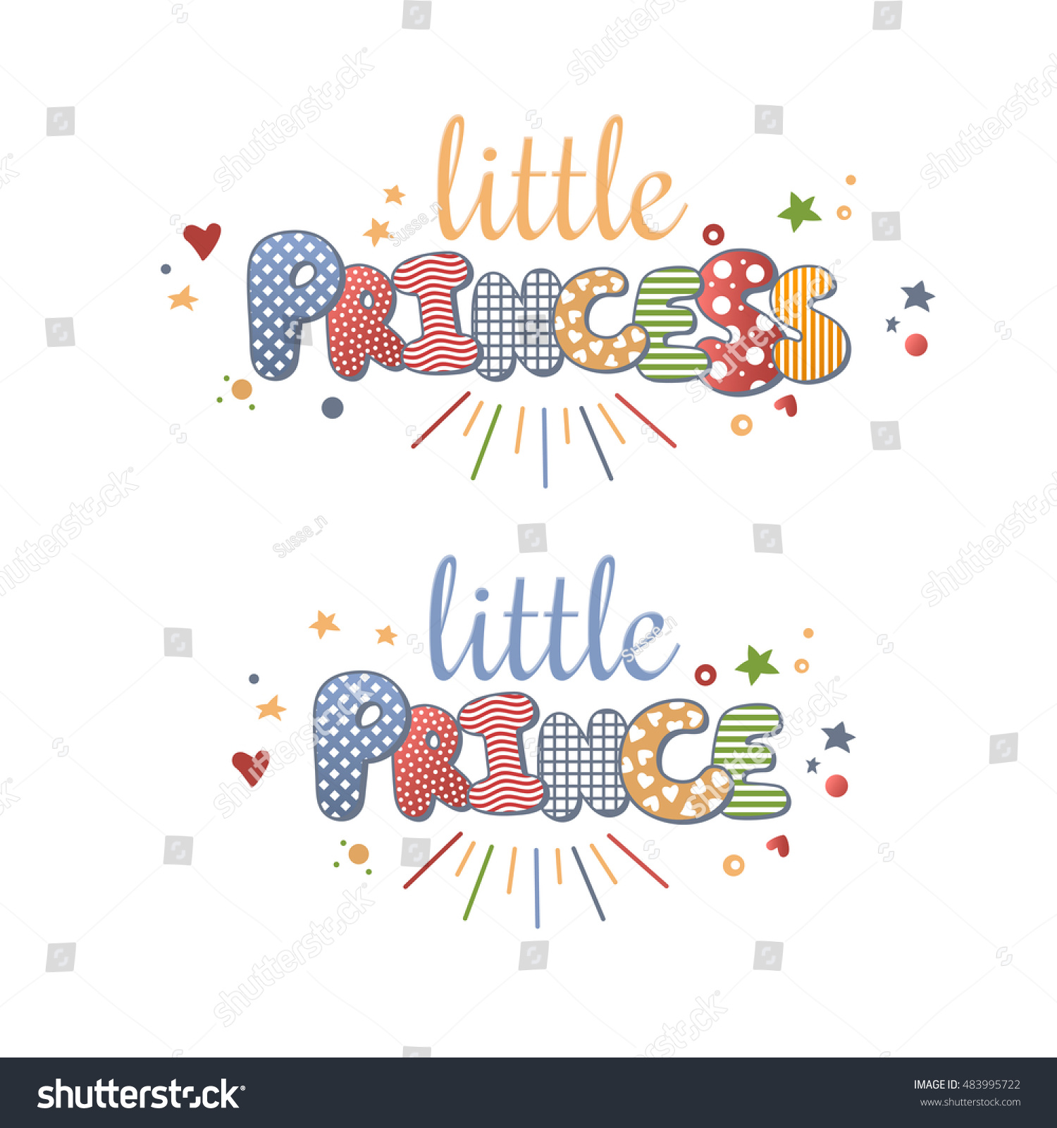 Download Cute Vector Lettering Little Princess Little Stock Vector ...