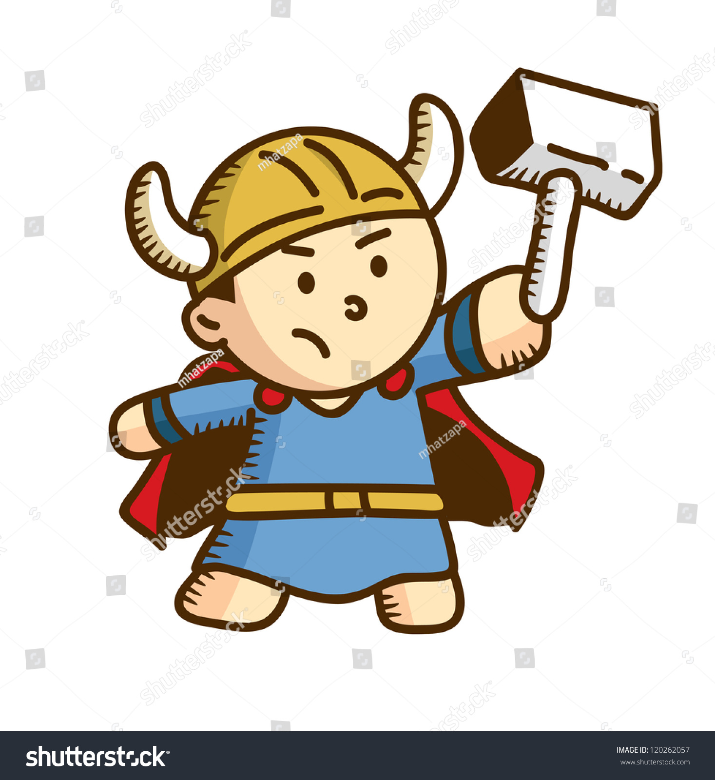 Cute Viking Cartoon Stock Vector Royalty Free