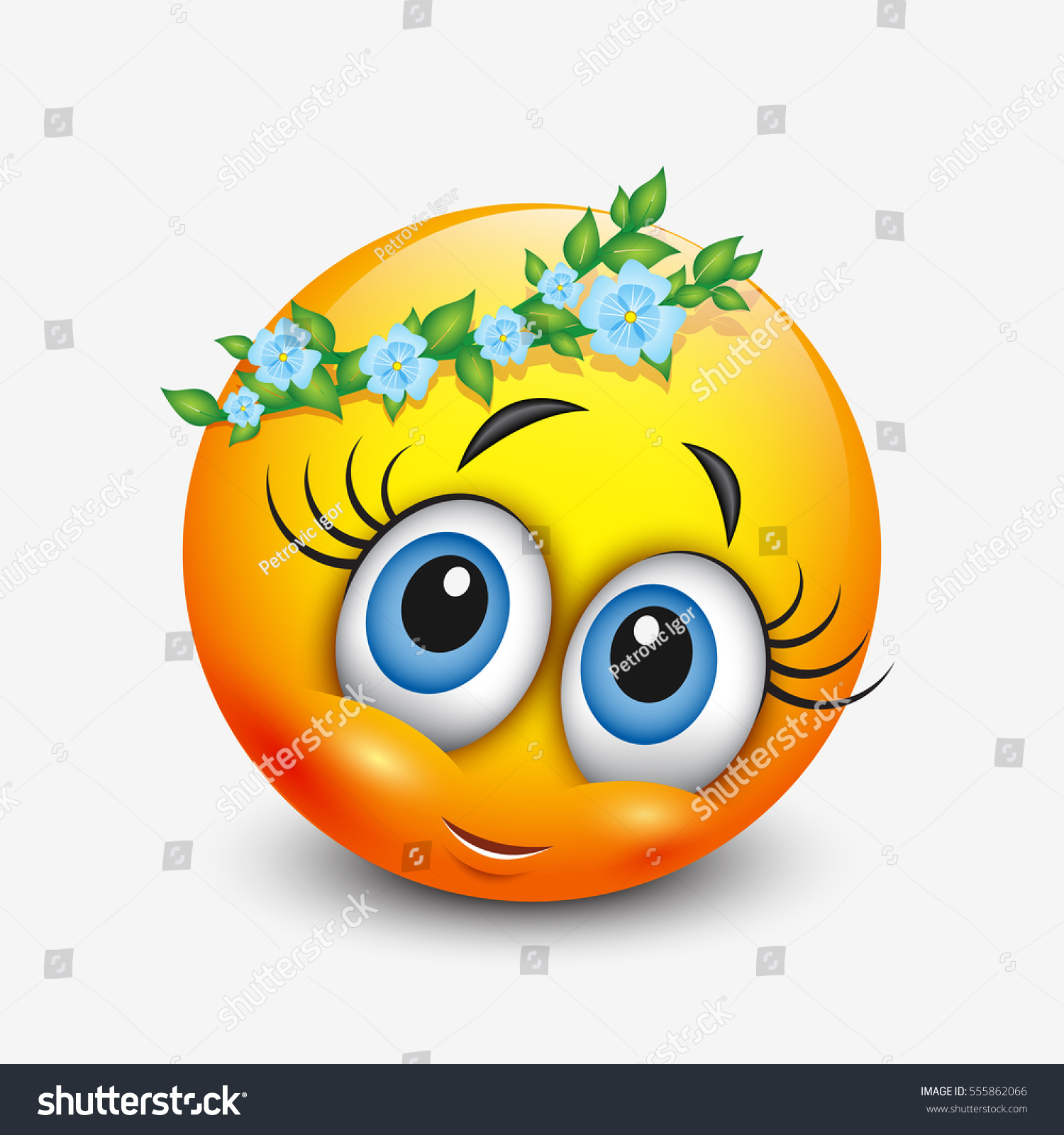 SVG of Cute virgo emoticon, emoji - astrological sign - horoscope - vector illustration svg