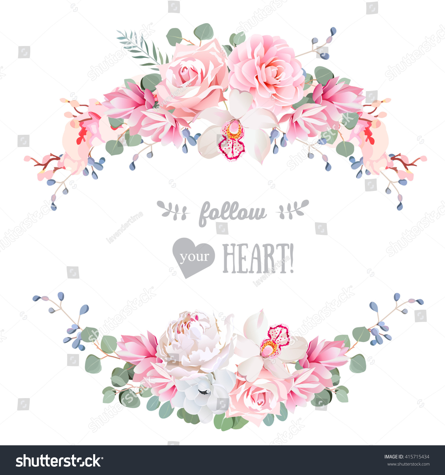 wedding vector decoration Cute Design Floral Vector Wedding Vector Frame Stock