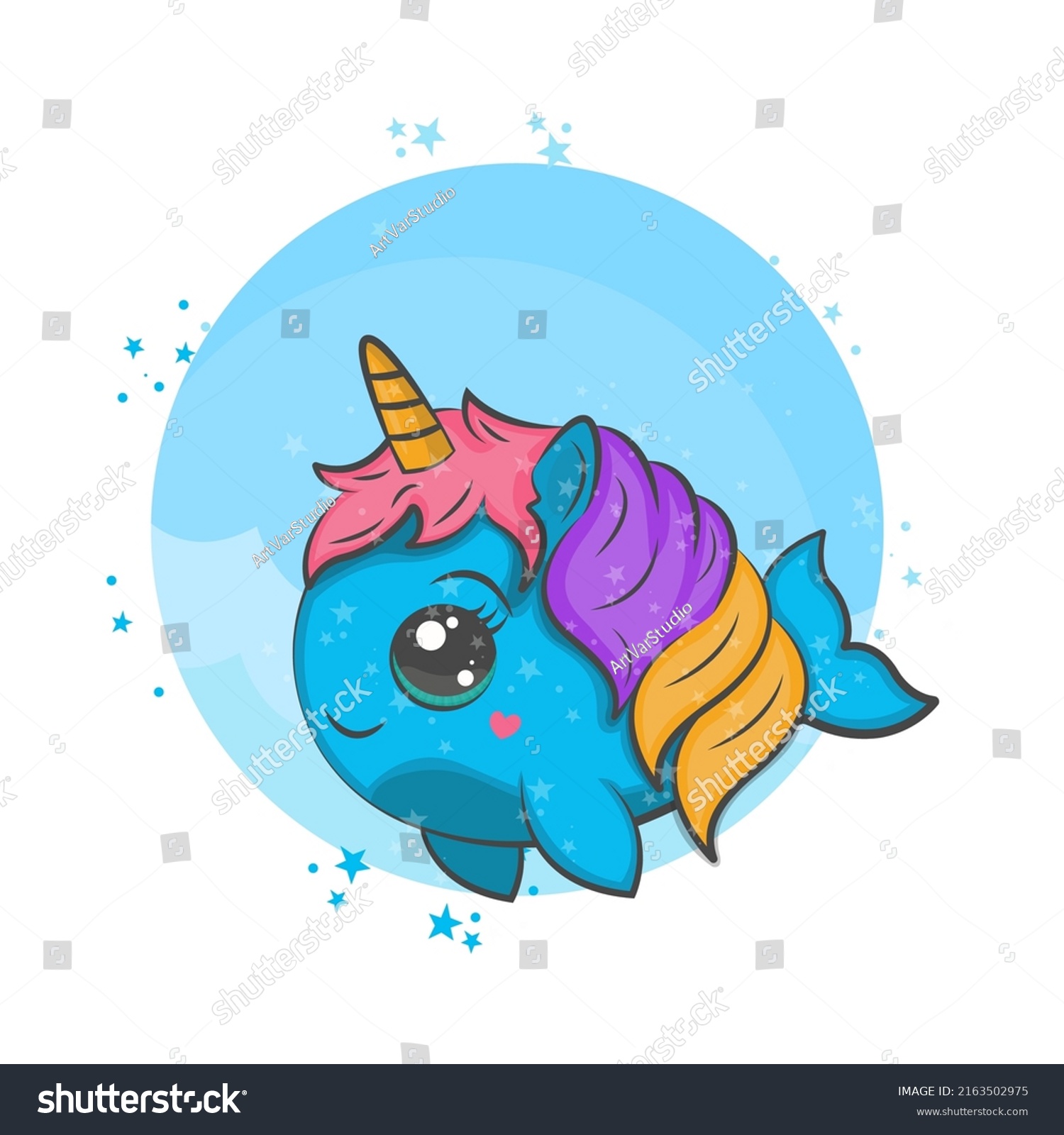 SVG of Cute whale illustration on blue themed background. Vector illustration of an animal. Cute illustration of animal for kids, baby book, fairy tales, baby shower invitation, textile t-shirt, sticker. svg