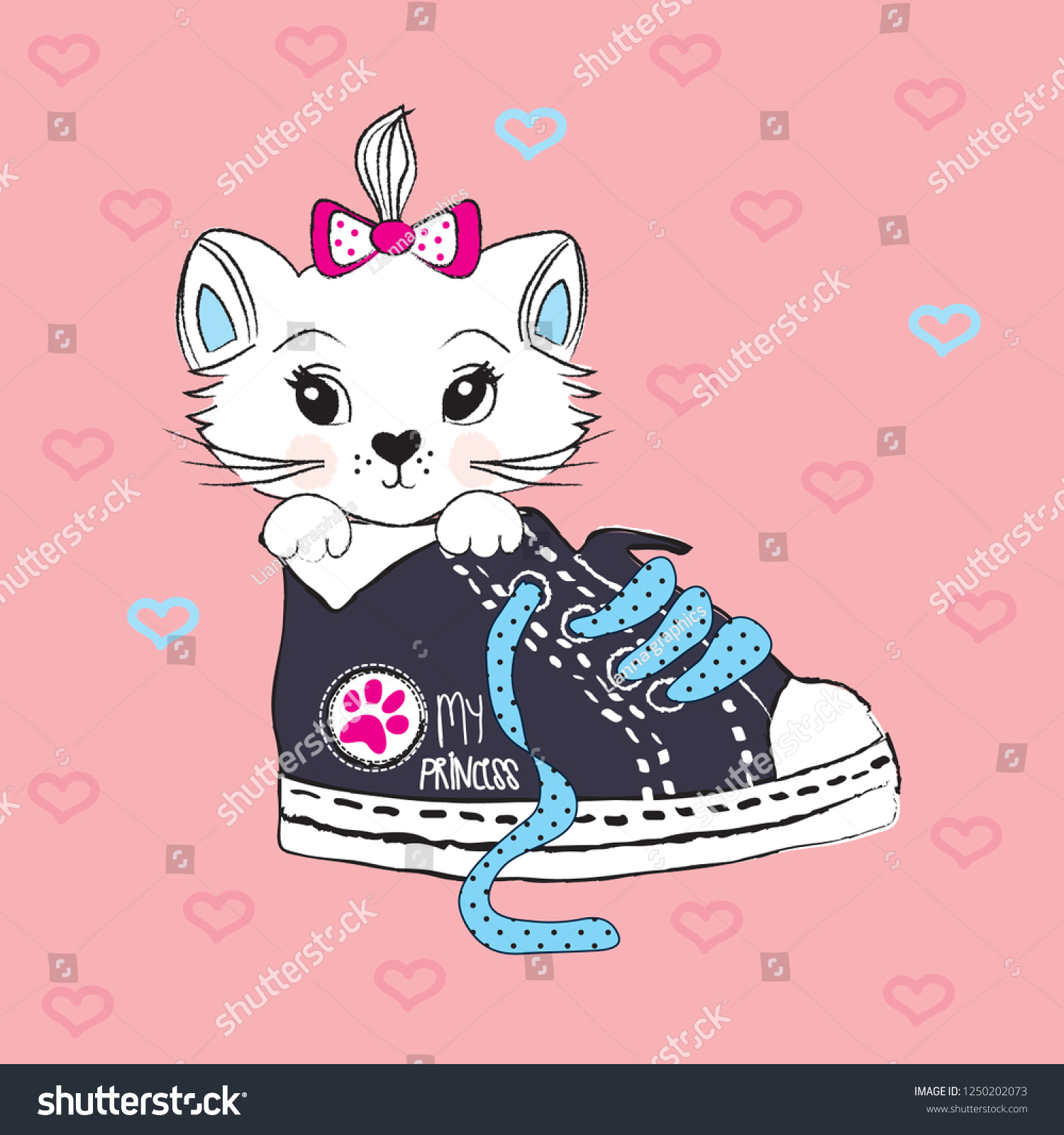 cat in sneakers