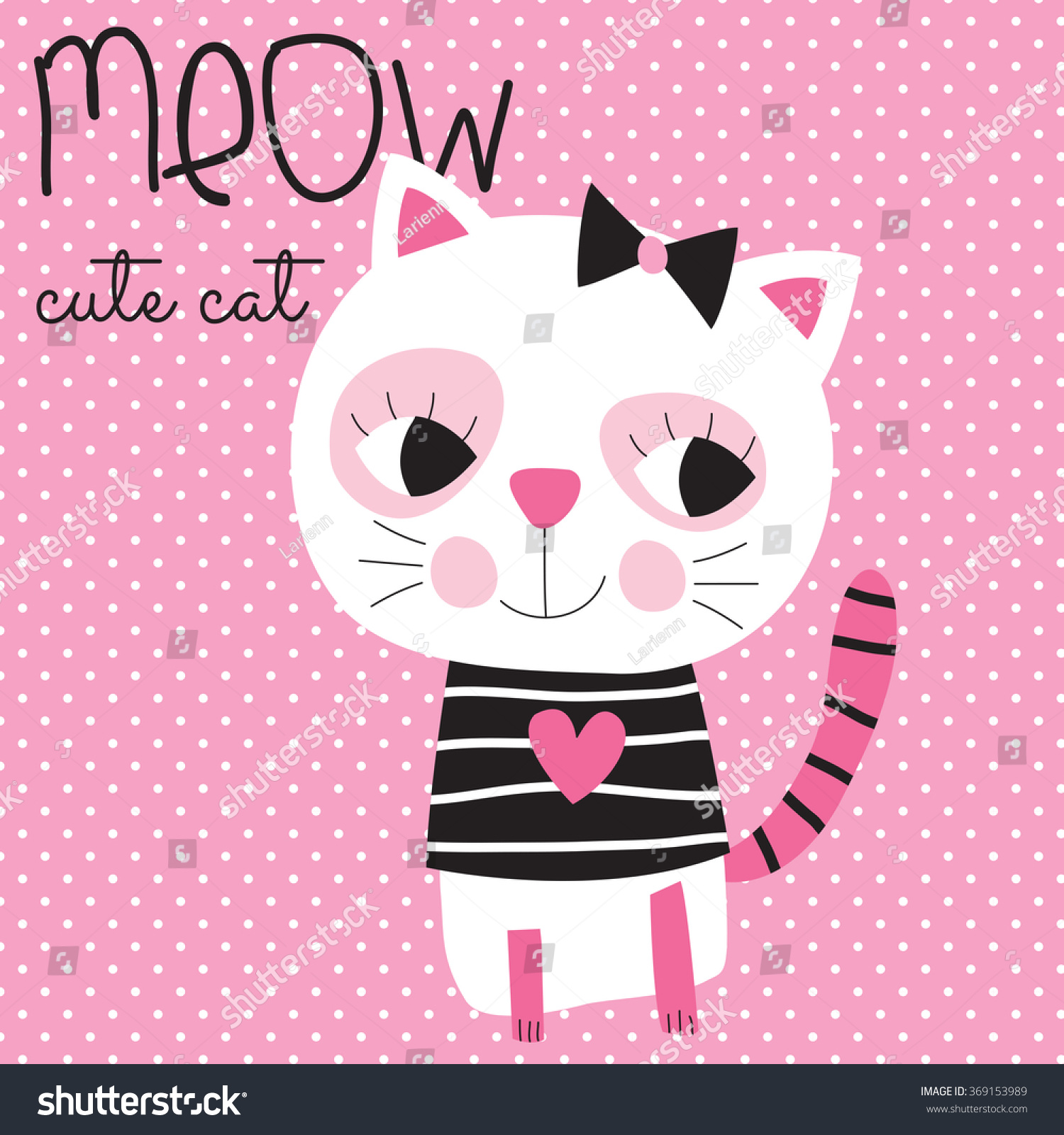 Cute White Cat Vector Illustration Stock Vector Royalty Free 369153989 Cute White Cat Vector Illustration Stock Vector Royalty Free 369153989