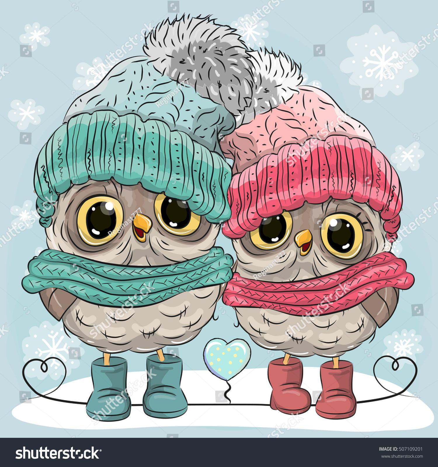 cute winter illustration two