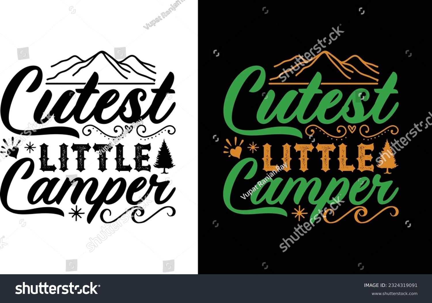 SVG of Cutest Little Camper SVG , Camping T Shirt svg