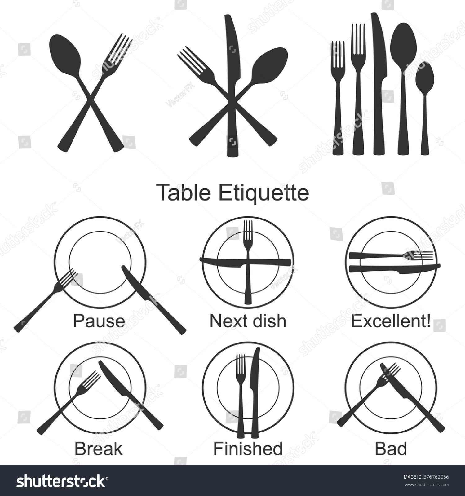cutlery set up on table