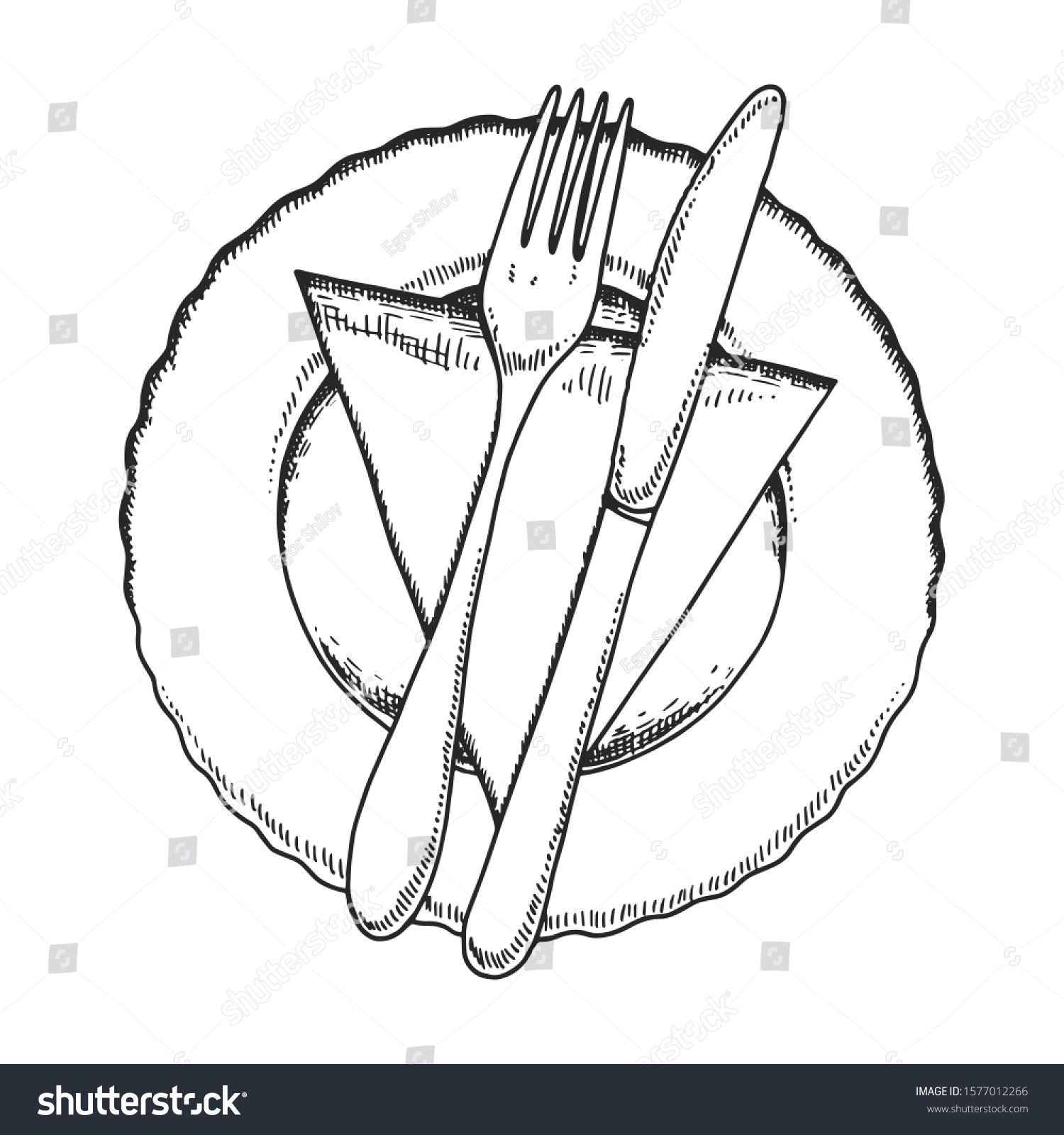 Couteau Fourchette Dessin Images Photos Et Images Vectorielles De Stock Shutterstock