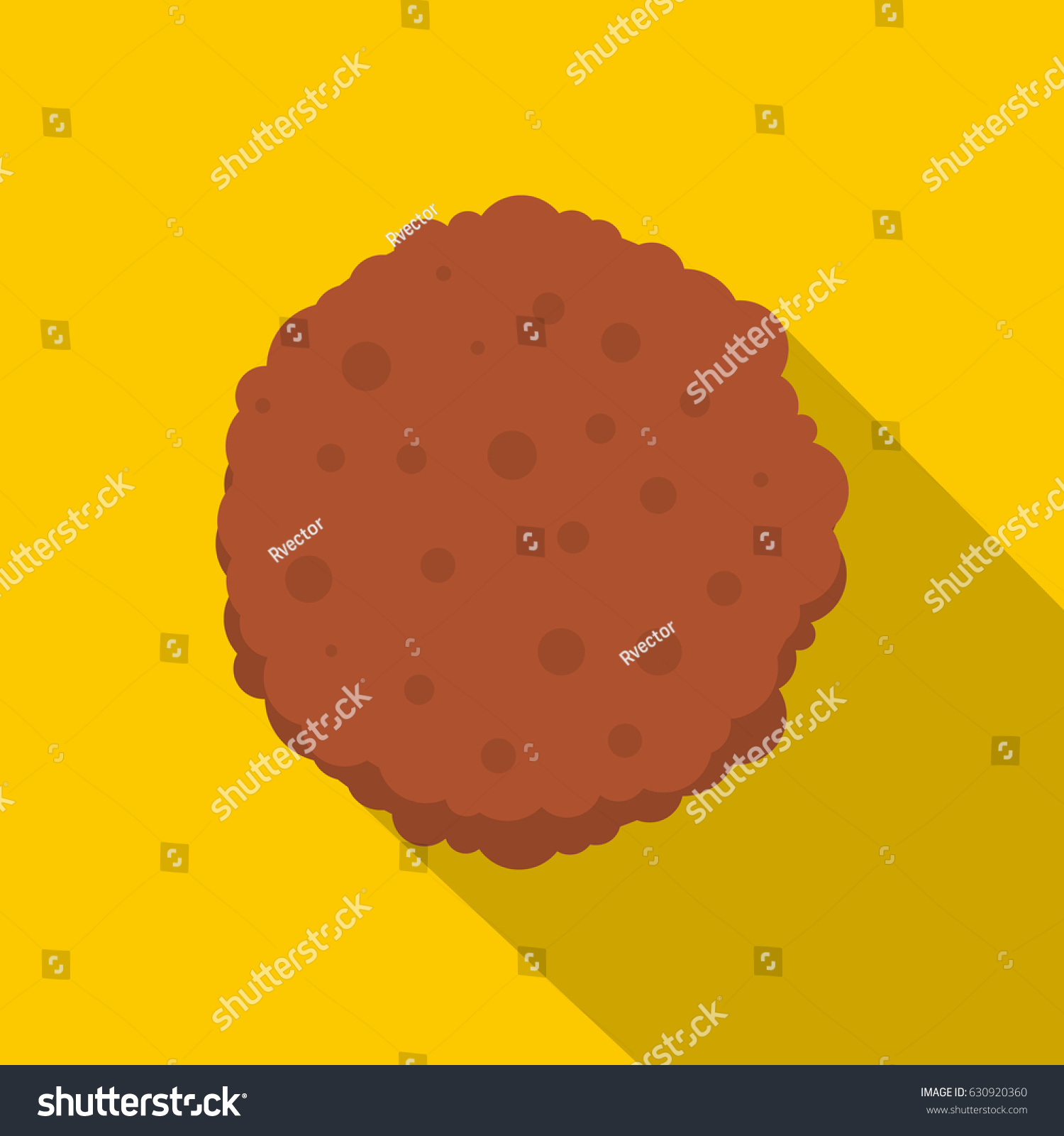 SVG of Cutlets icon. Flat illustration of cutlets vector icon for web on yellow background svg