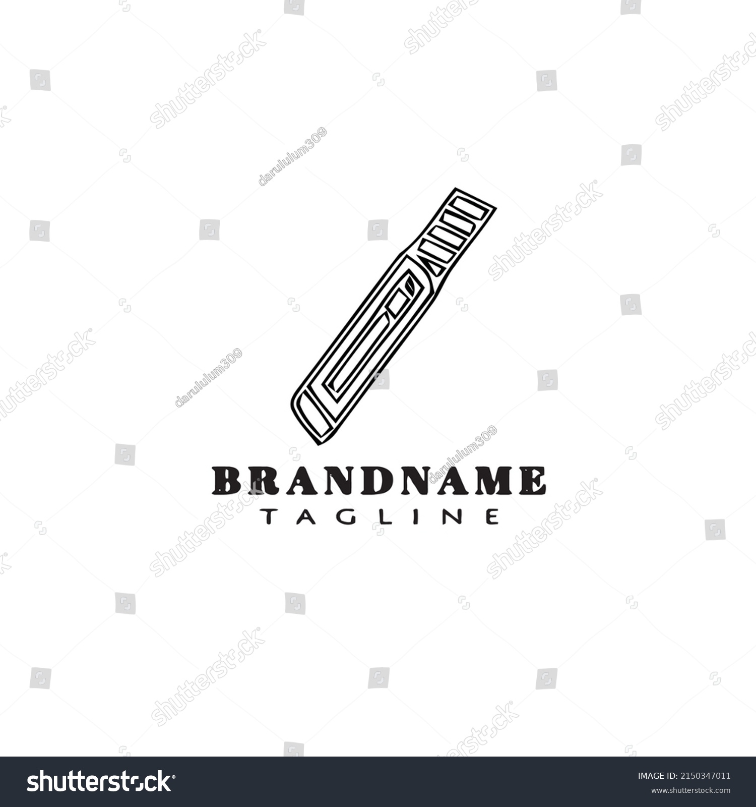 Cutting Logo Cartoon Icon Design Template Stock Vector (Royalty Free ...