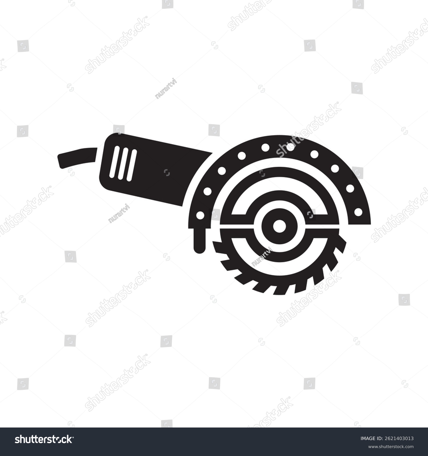 black circular saw icon clip art preview