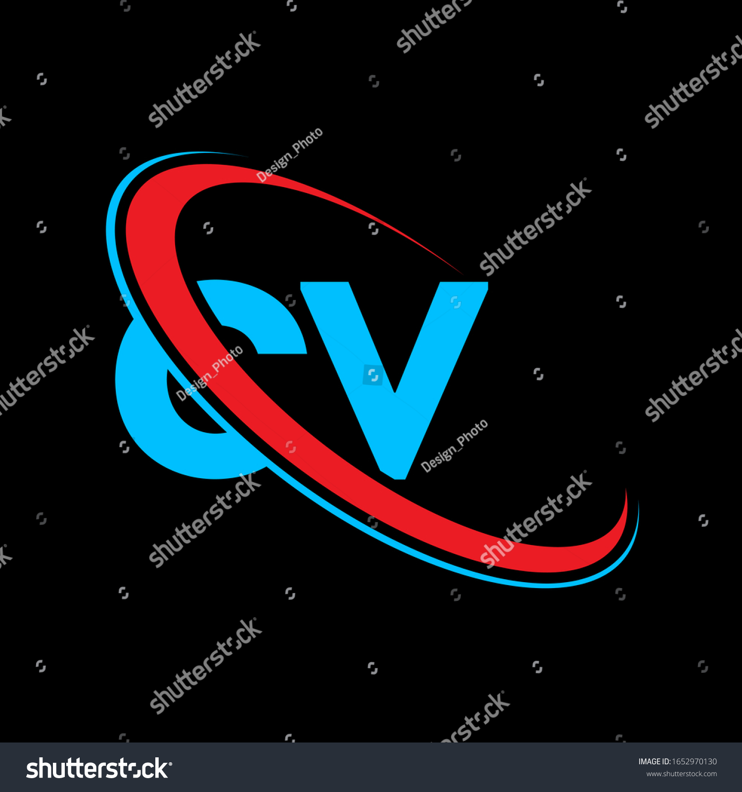 Cv C V Letter Logo Design Stock Vector (Royalty Free) 1652970130 ...