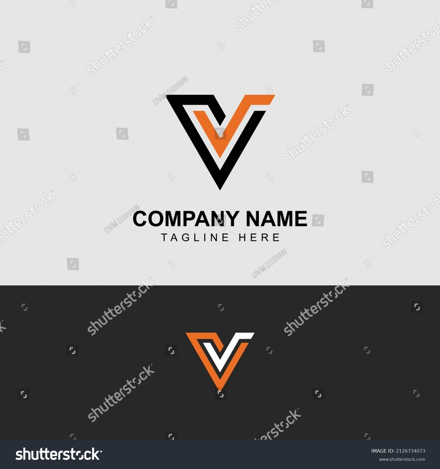 Cv Monogram Initial Logo Design Vector Stock Vector (Royalty Free ...