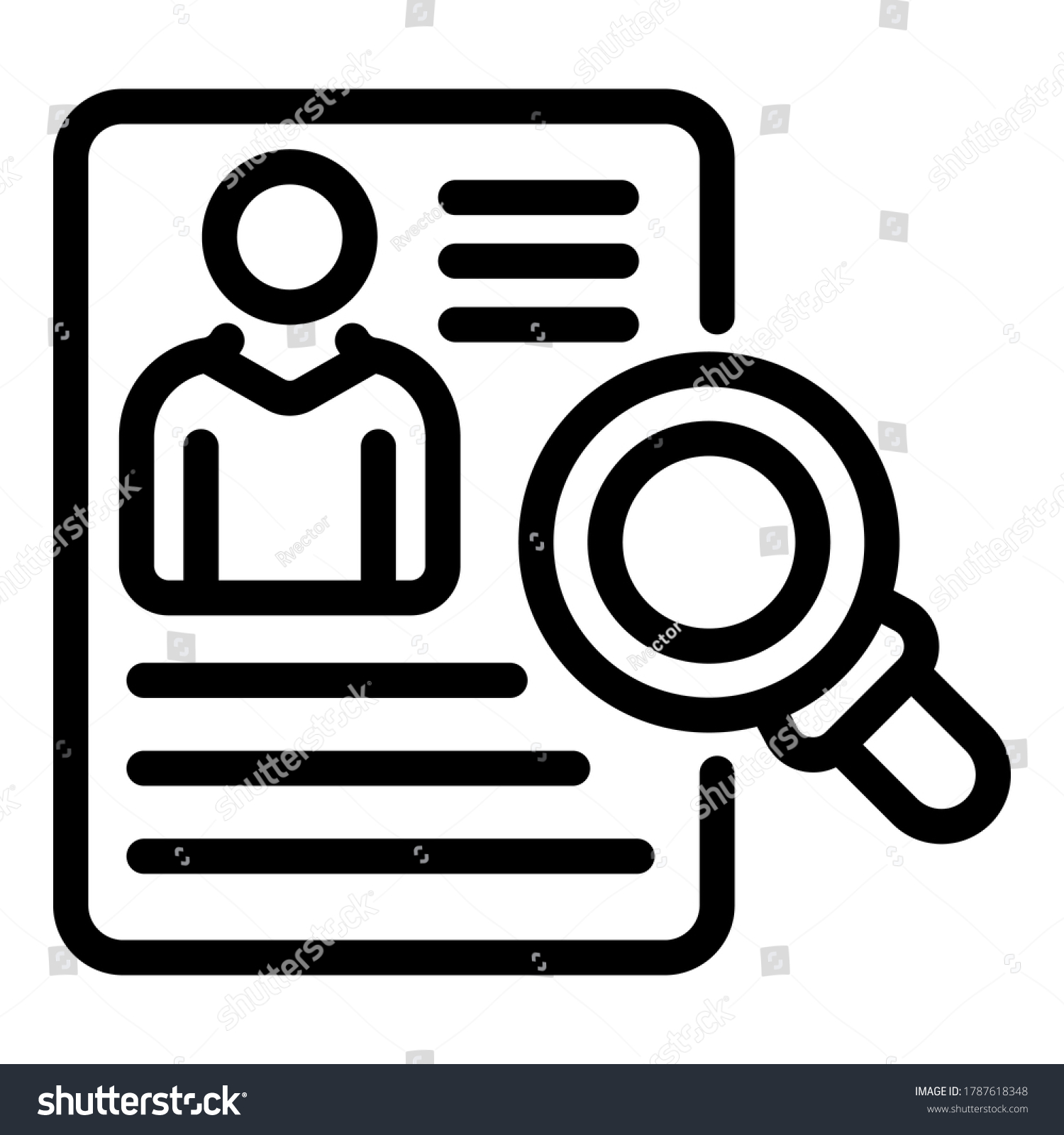 Cv Personal Information Icon Outline Cv Stock Vector (Royalty Free ...