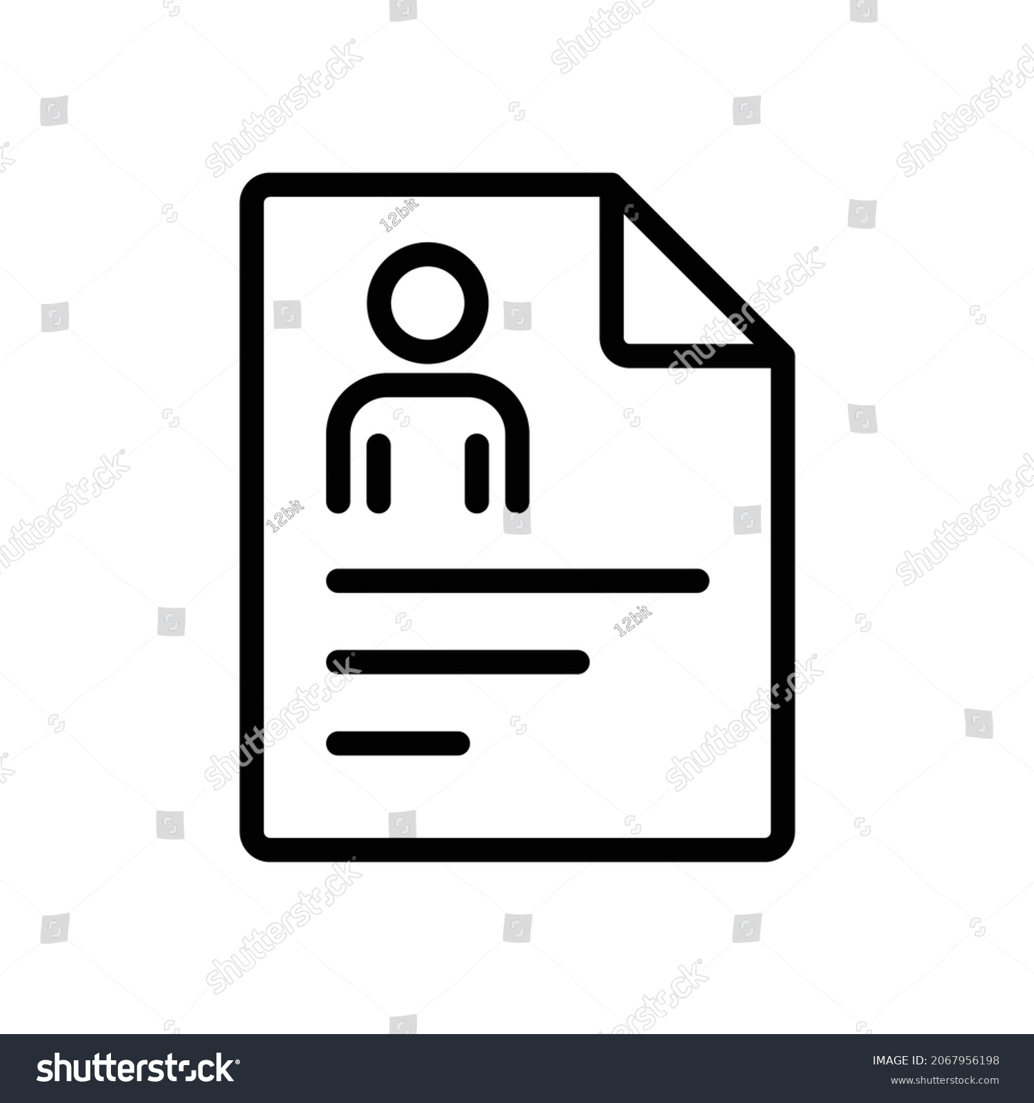 Cv Remote Working Line Flat Vector Stock Vector (Royalty Free ...