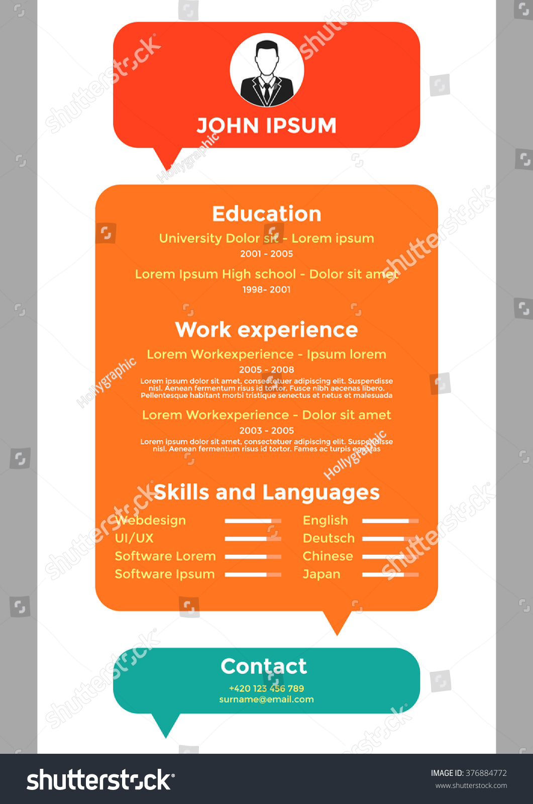 cv resume template vector graphic layout modern cv design for unemployed or for - Cv Design Templates Vector cv resume template vector graphic layout modern cv design for unemployed or for - Cv Design Templates Vector
