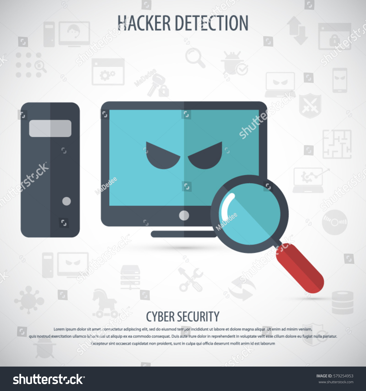 SVG of Cyber security concept. Hacker detection icon. svg