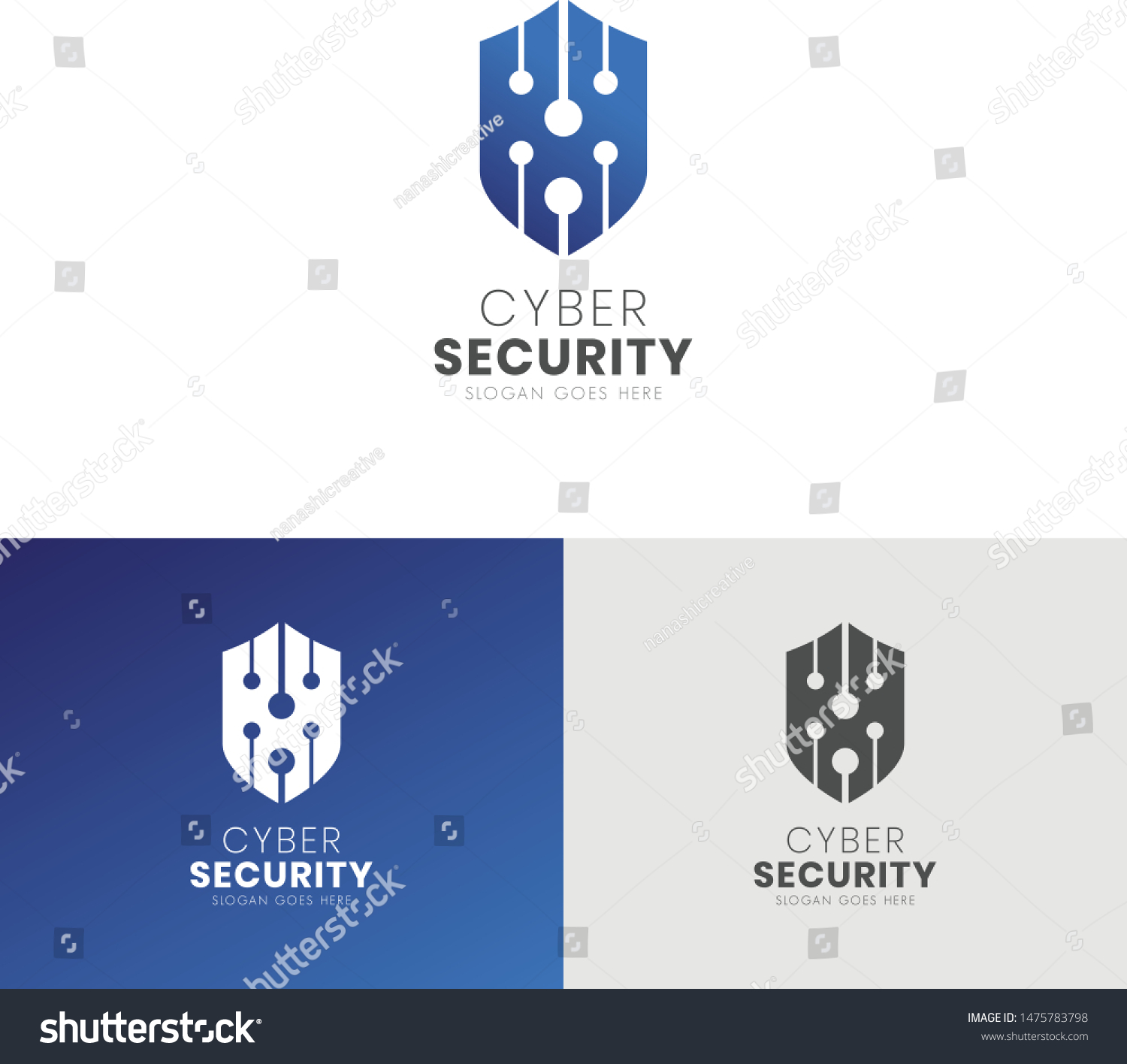 Cyber Security Logo Design Template Stock Vector (Royalty Free ...