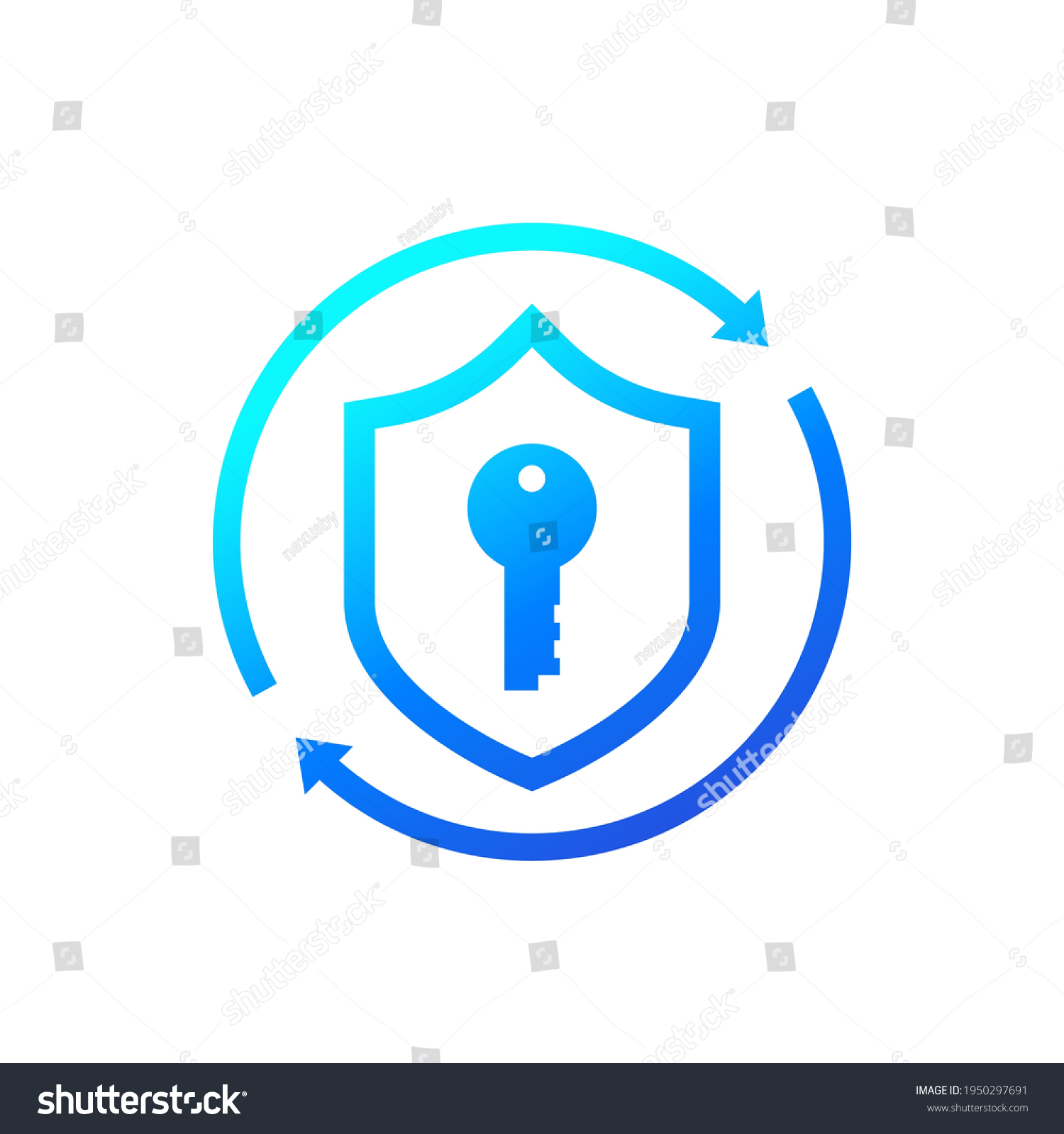 Cybersecurity Access Data Protection Icon Shield Stock Vector Royalty