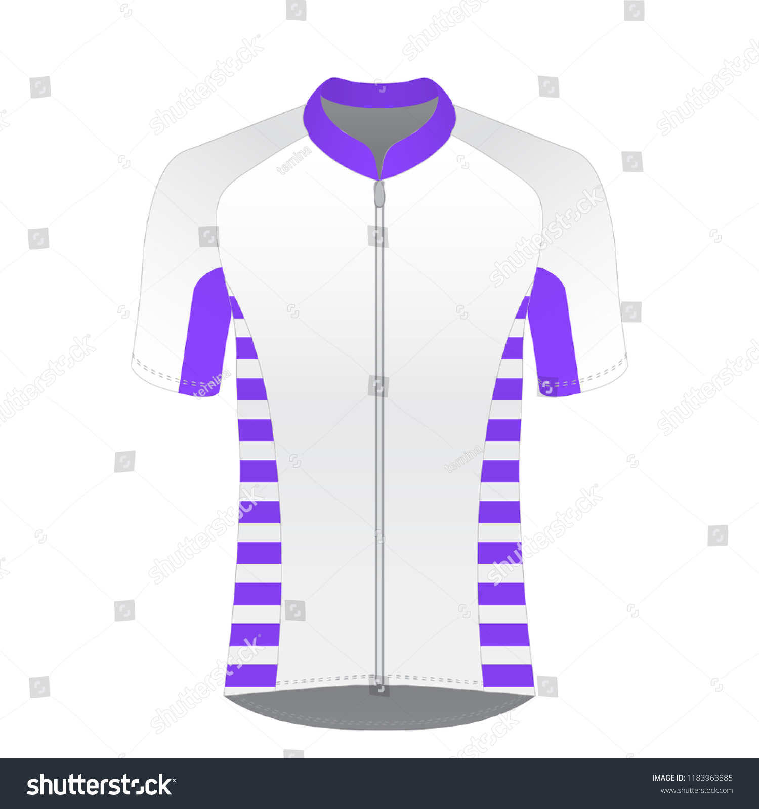 Cycling Jersey Mockup Tshirt Sport Design: Stock-Vektorgrafik With Blank Cycling Jersey Template