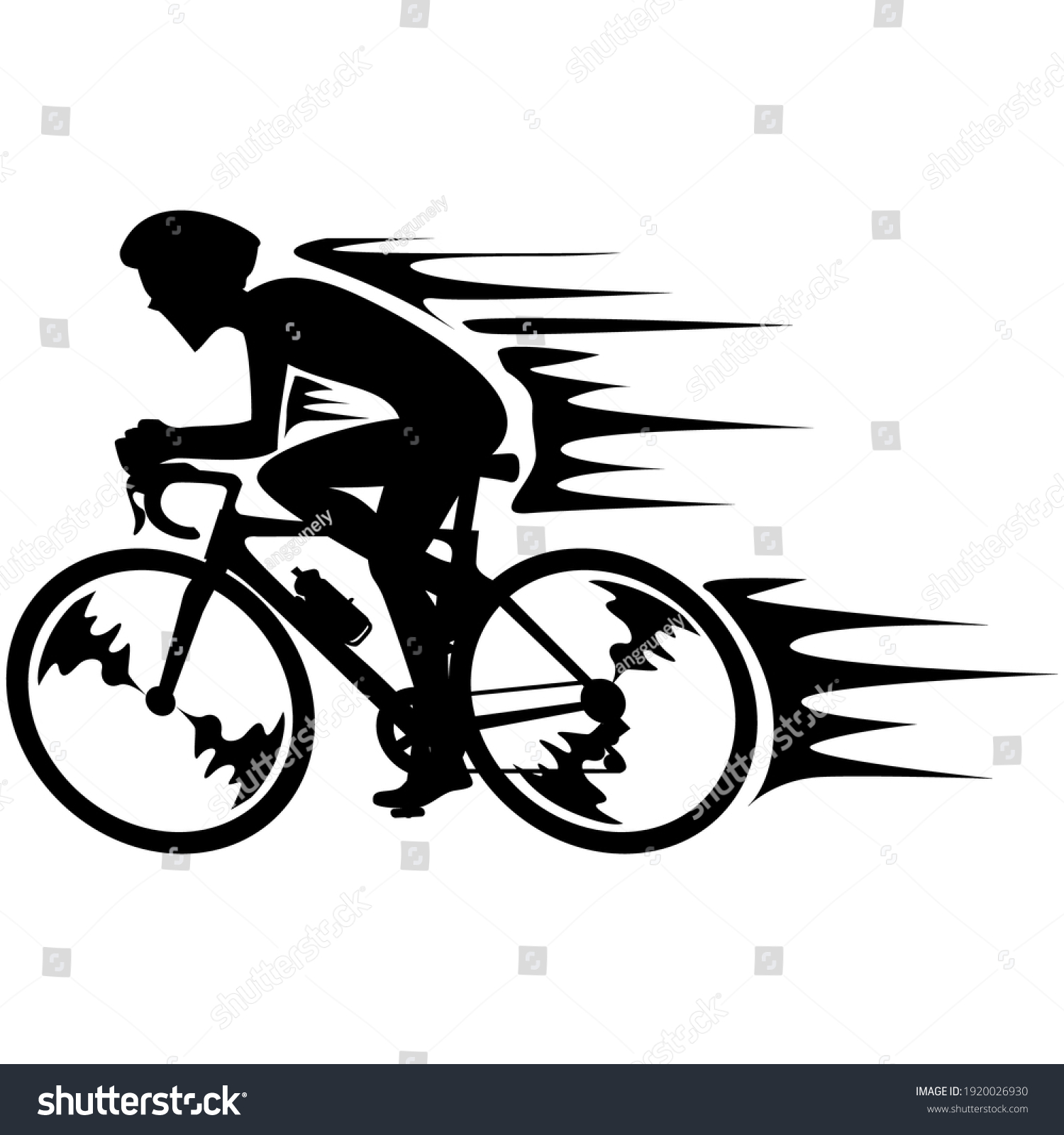 Cycling Logo Cyclist On Road Bike Stock Vector (Royalty Free ...