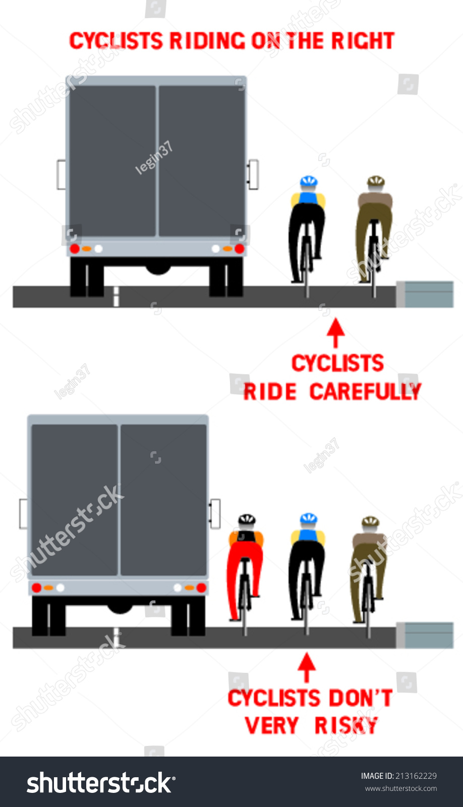 Cycling Safety 1 On Right Hand Stock Vector Royalty Free 213162229